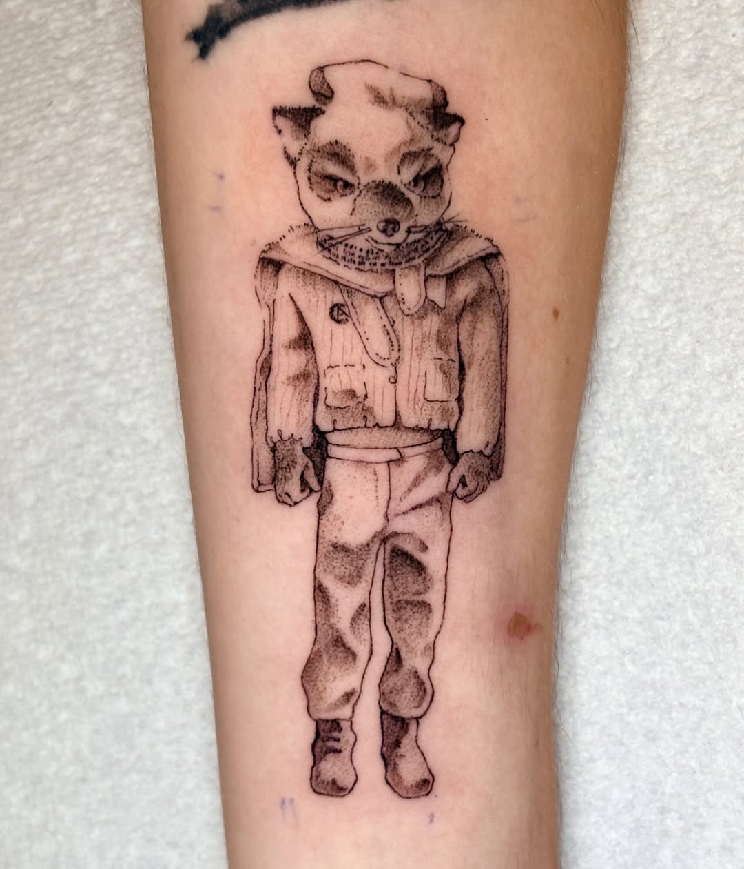 Tattoo by @frogtatz — illustrative, black_and_grey