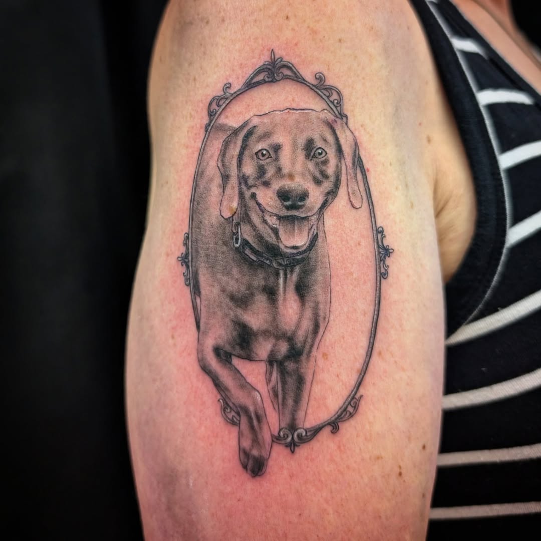 Tattoo by @yourferalfriend β realism, black_and_grey