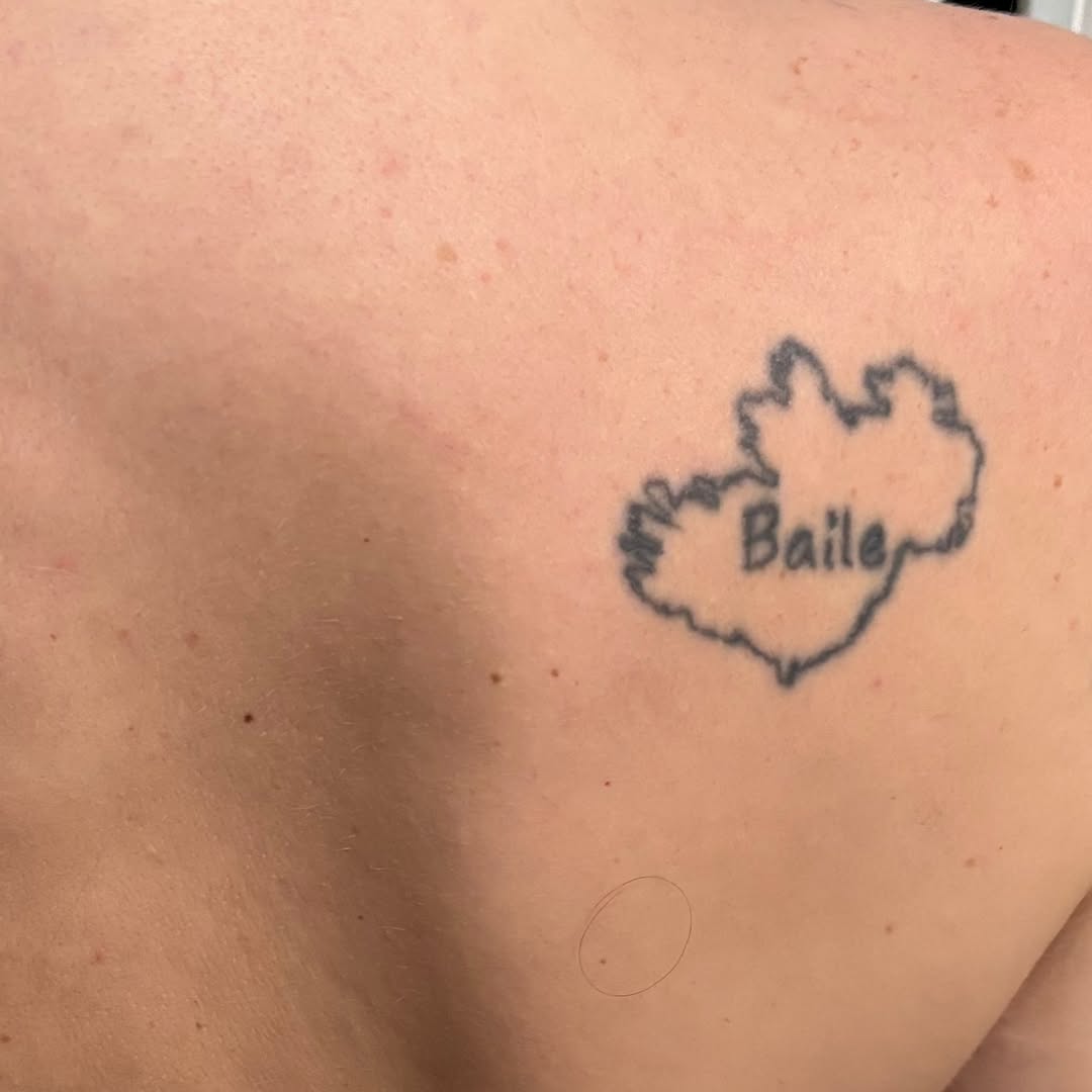 Tattoo by @annasylvantattoos โ lettering_script, illustrative