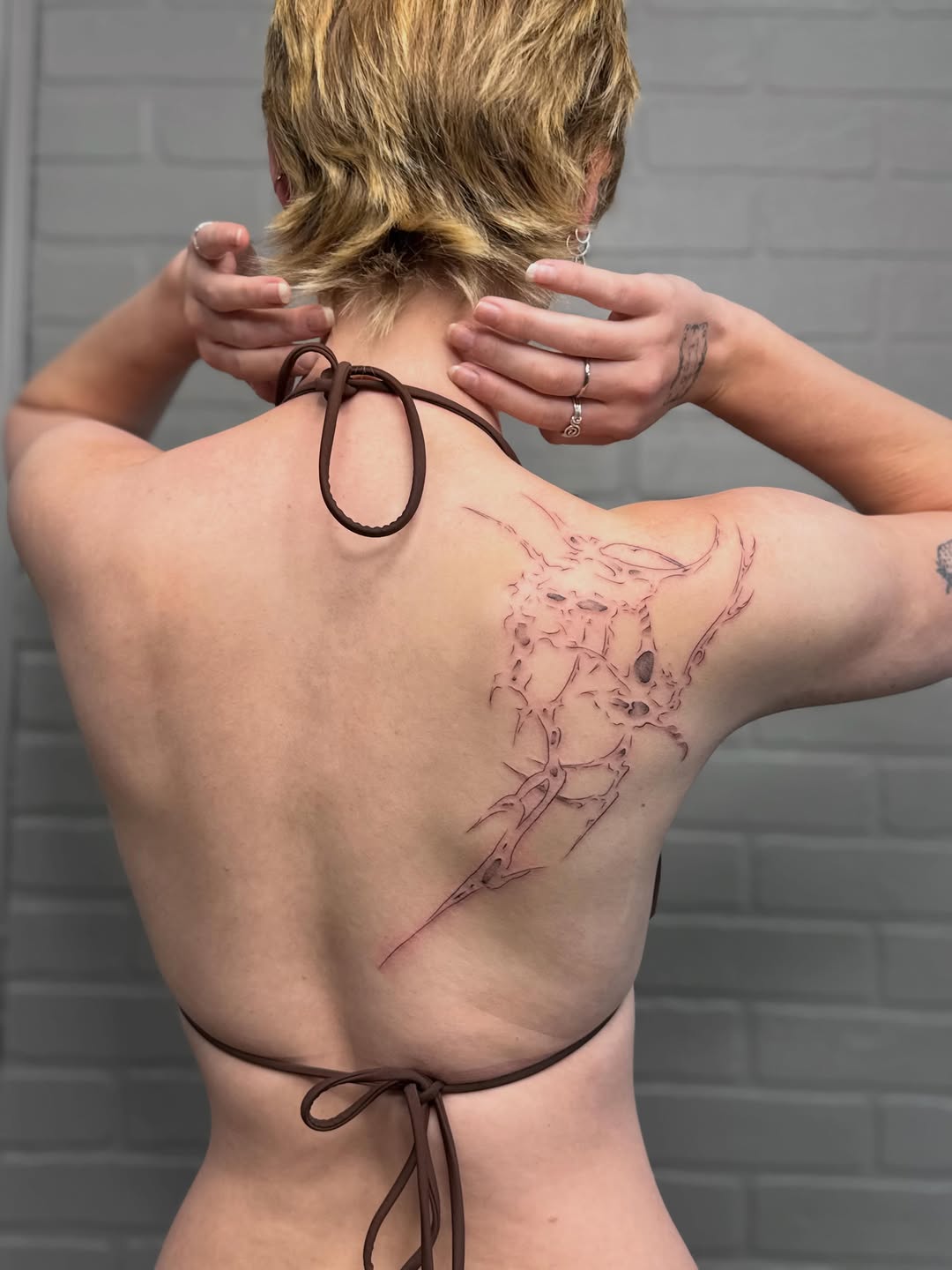 Tattoo by @vaehinked — illustrative, fine_line