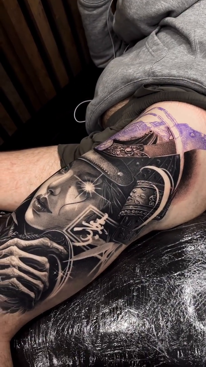 Tattoo by @tattooist_steven โ black_and_grey, realism