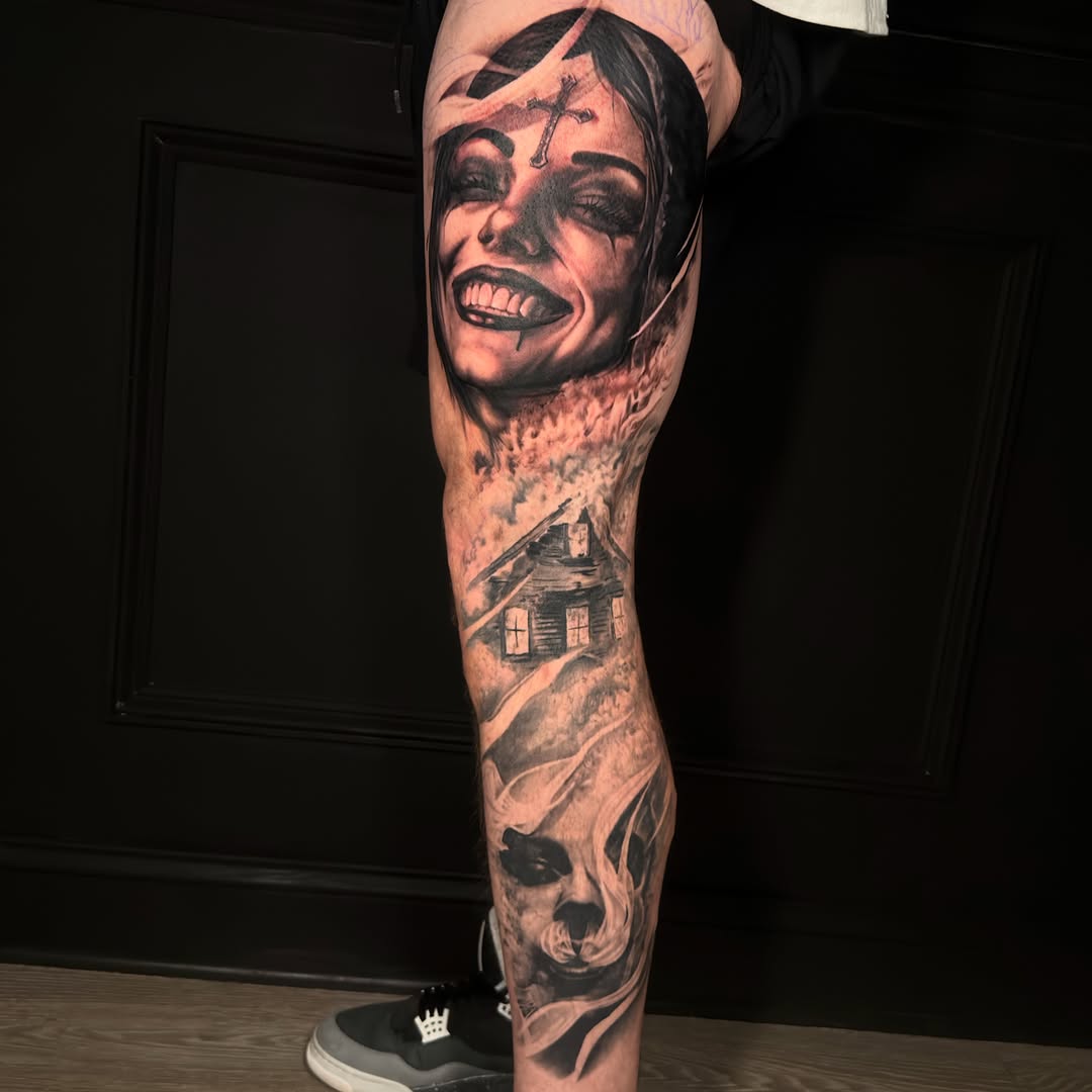 Tattoo by @justinhaytattoos โ realism, dark_realism