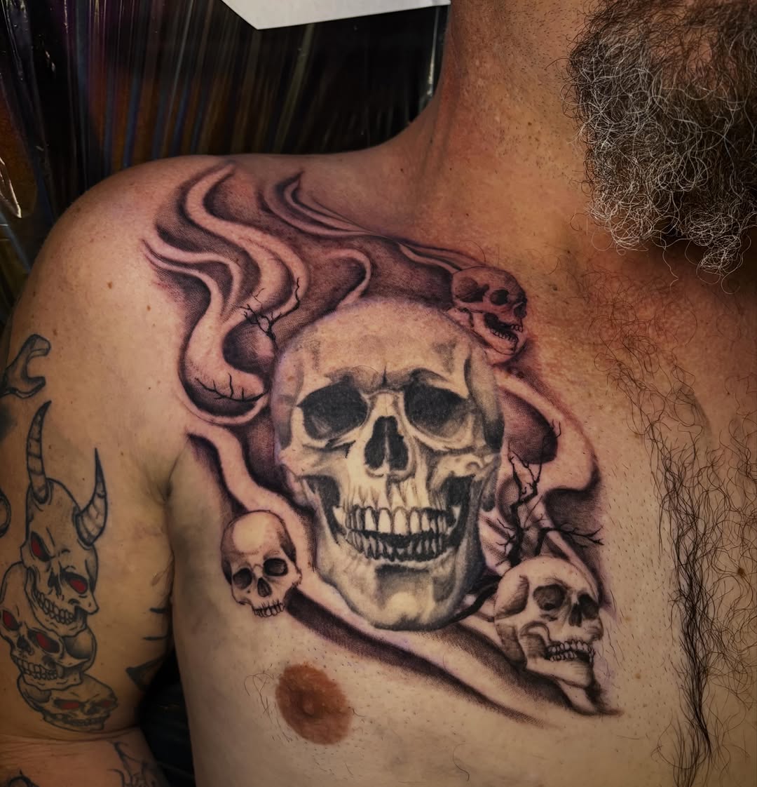 Tattoo by @tattoosbyehay โ realism, black_and_grey