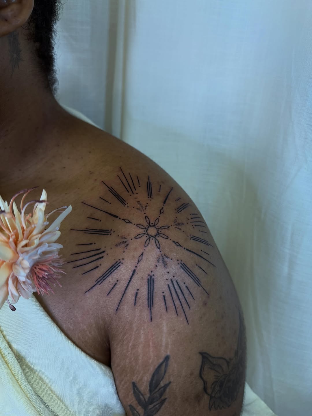 Tattoo by @skittykittykitty — geometric, dotwork