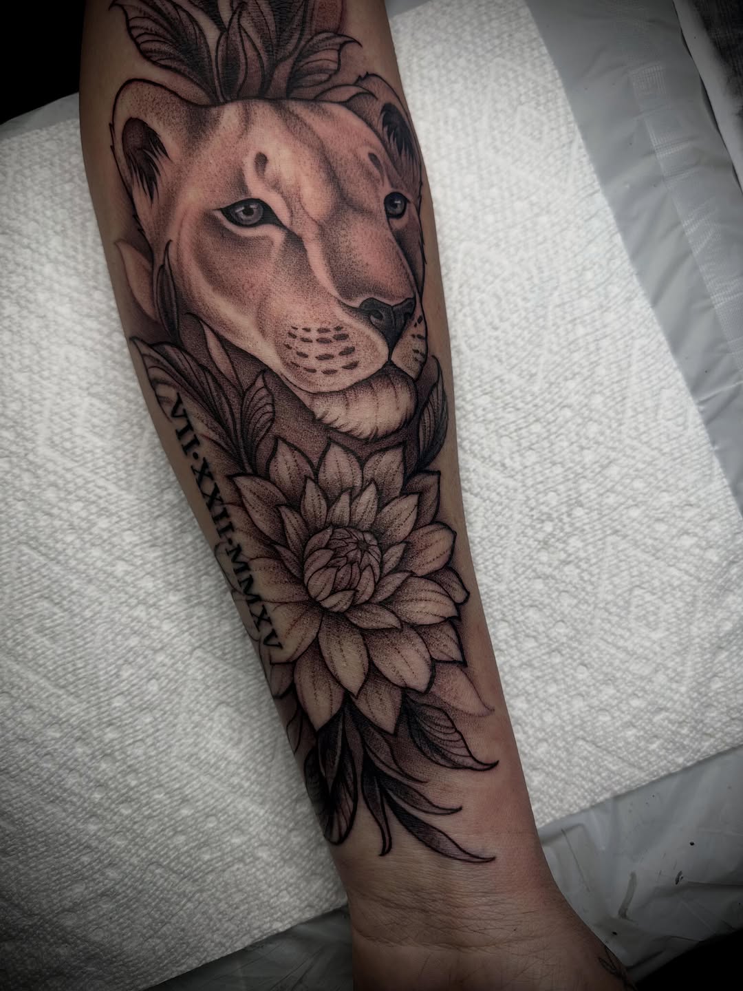 Tattoo by @madio_ink — realism, black_and_grey