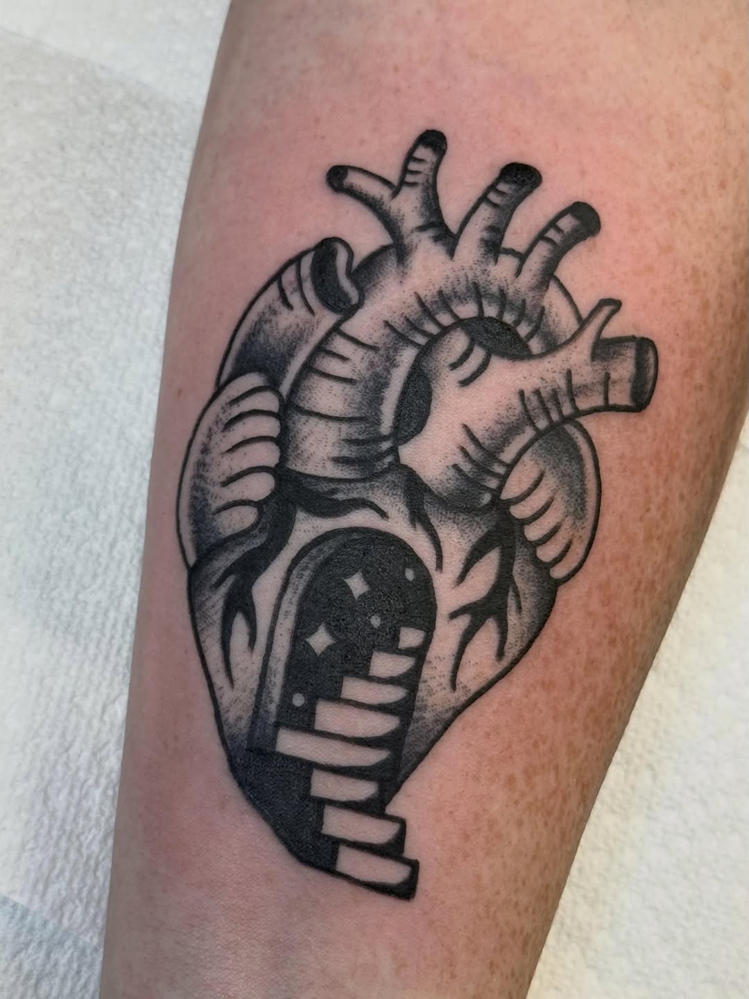 Tattoo by @jesseboss_tattoo — illustrative, black_and_grey