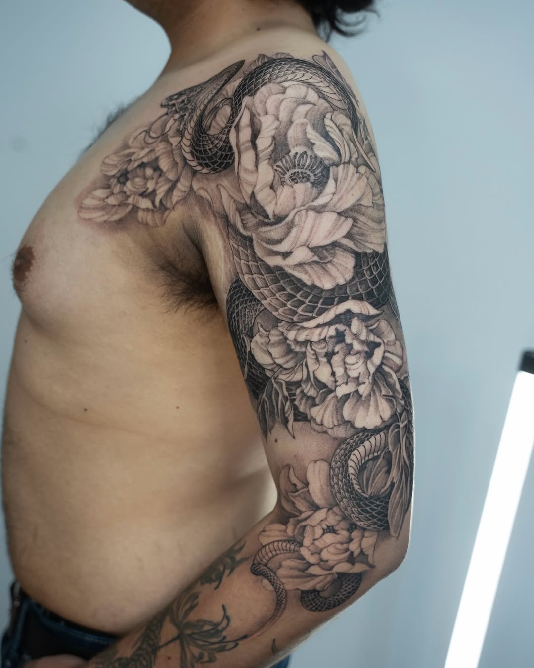 Tattoo by @tattoosbytri — black_and_grey, realism