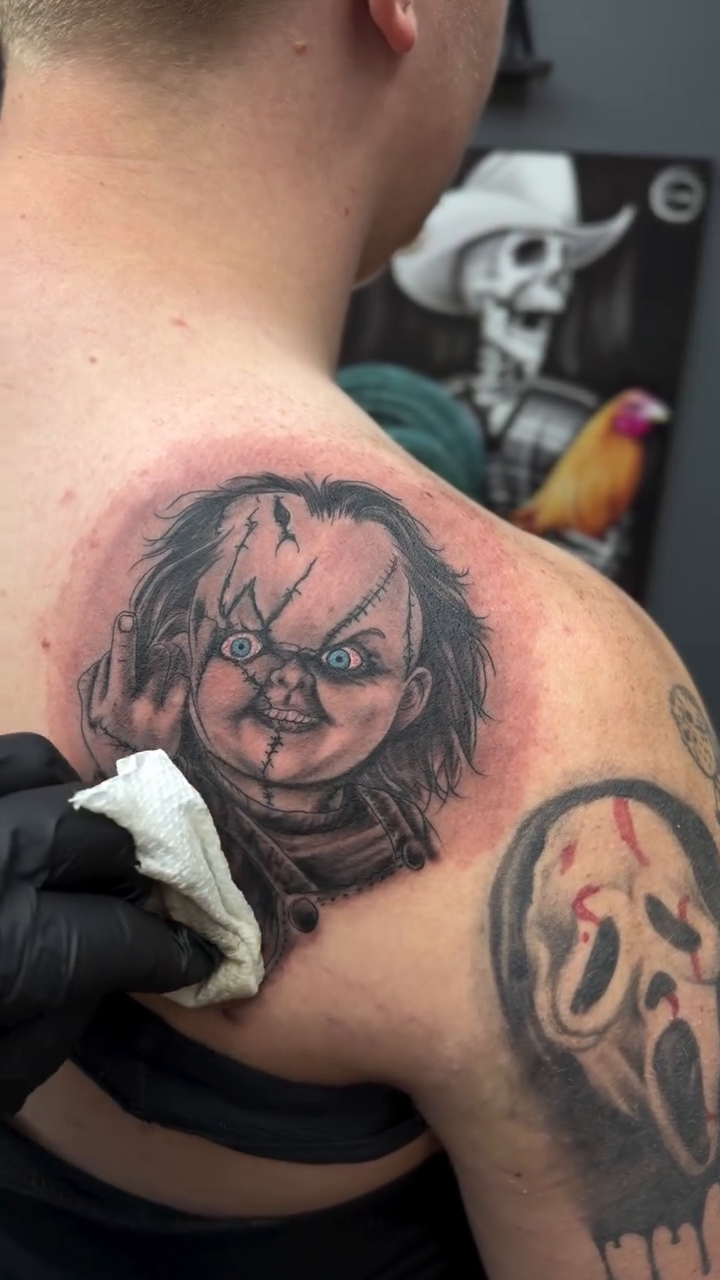 Tattoo by @os_flako — dark_realism, black_and_grey