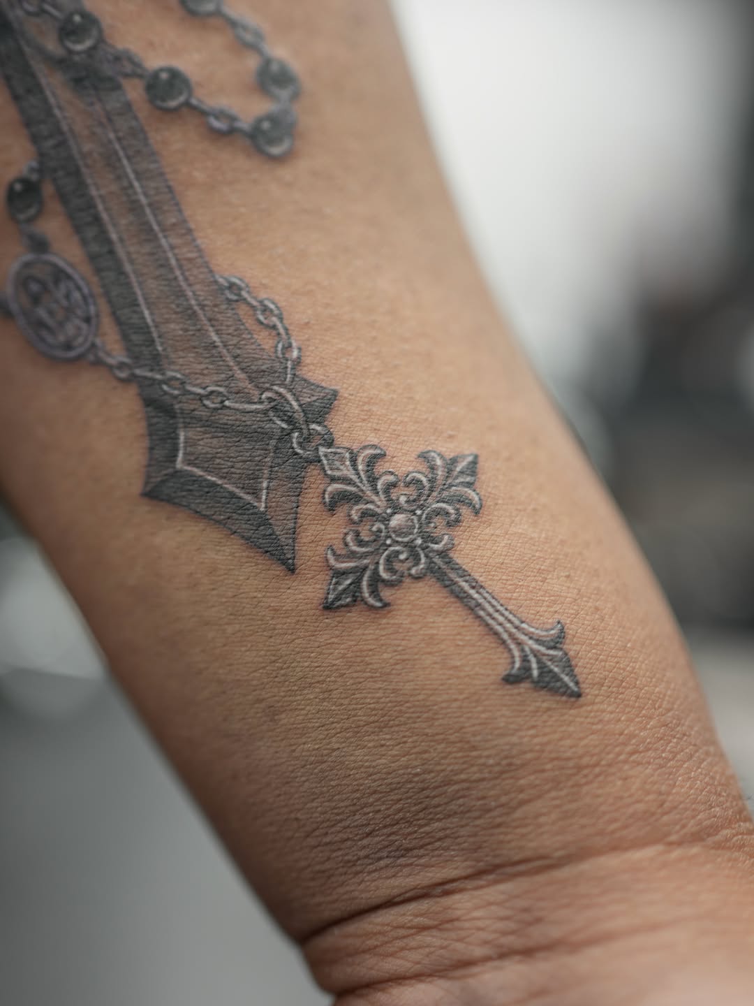 Tattoo by @dcvern_ink โ black_and_grey, ornamental