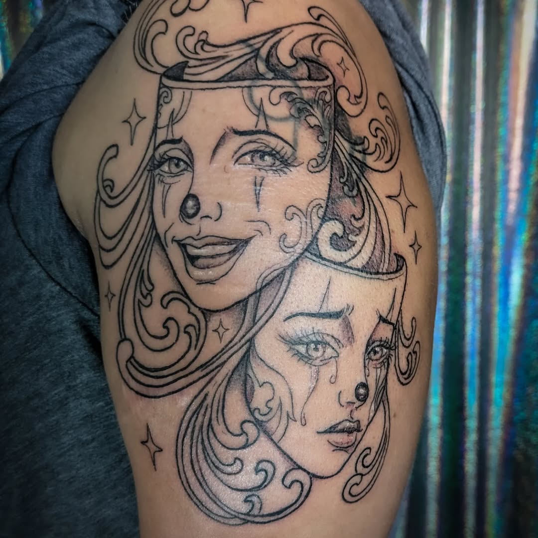 Tattoo by @scarygilvarrytattoo — chicano, black_and_grey