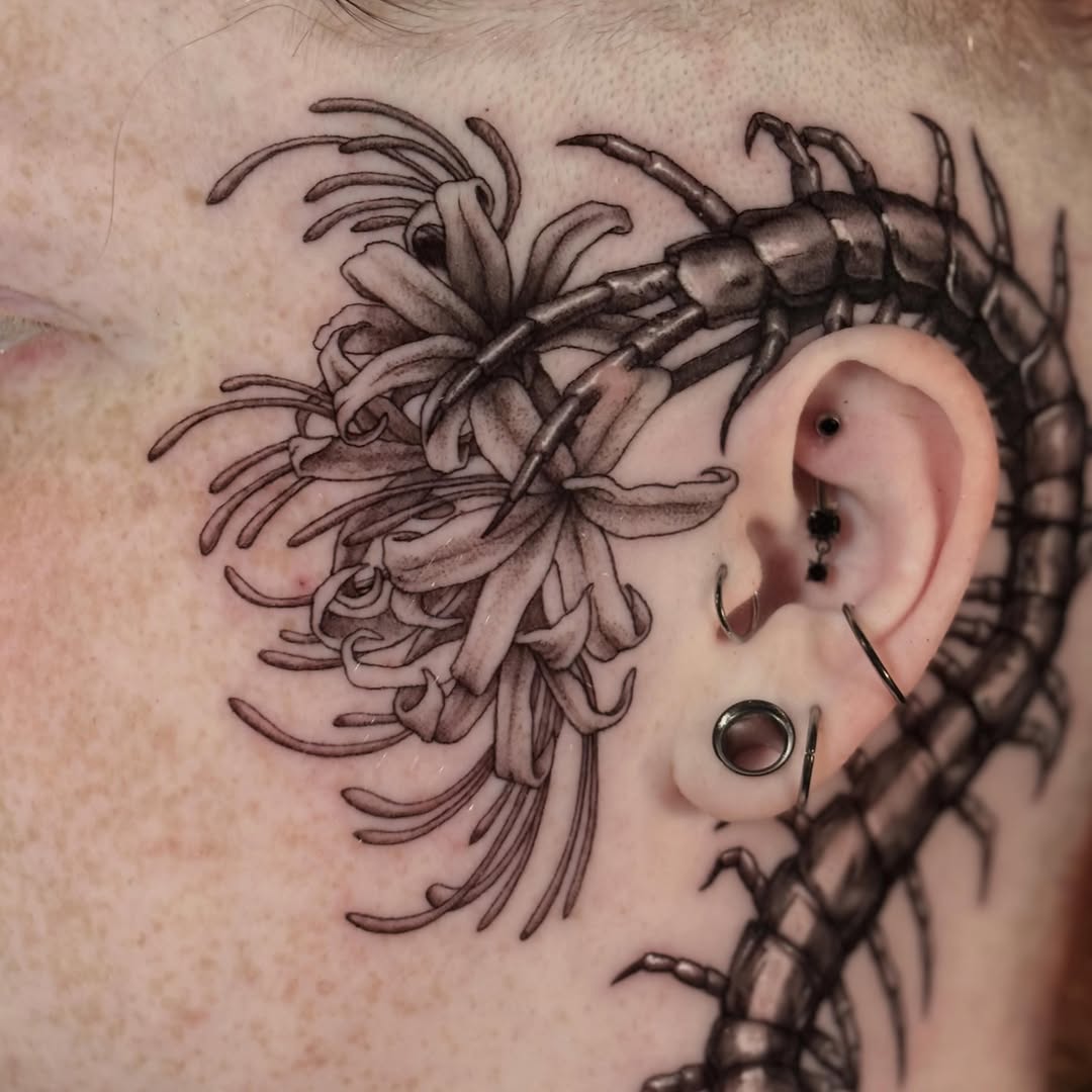 Tattoo by @alora.borealis.art โ black_and_grey, realism