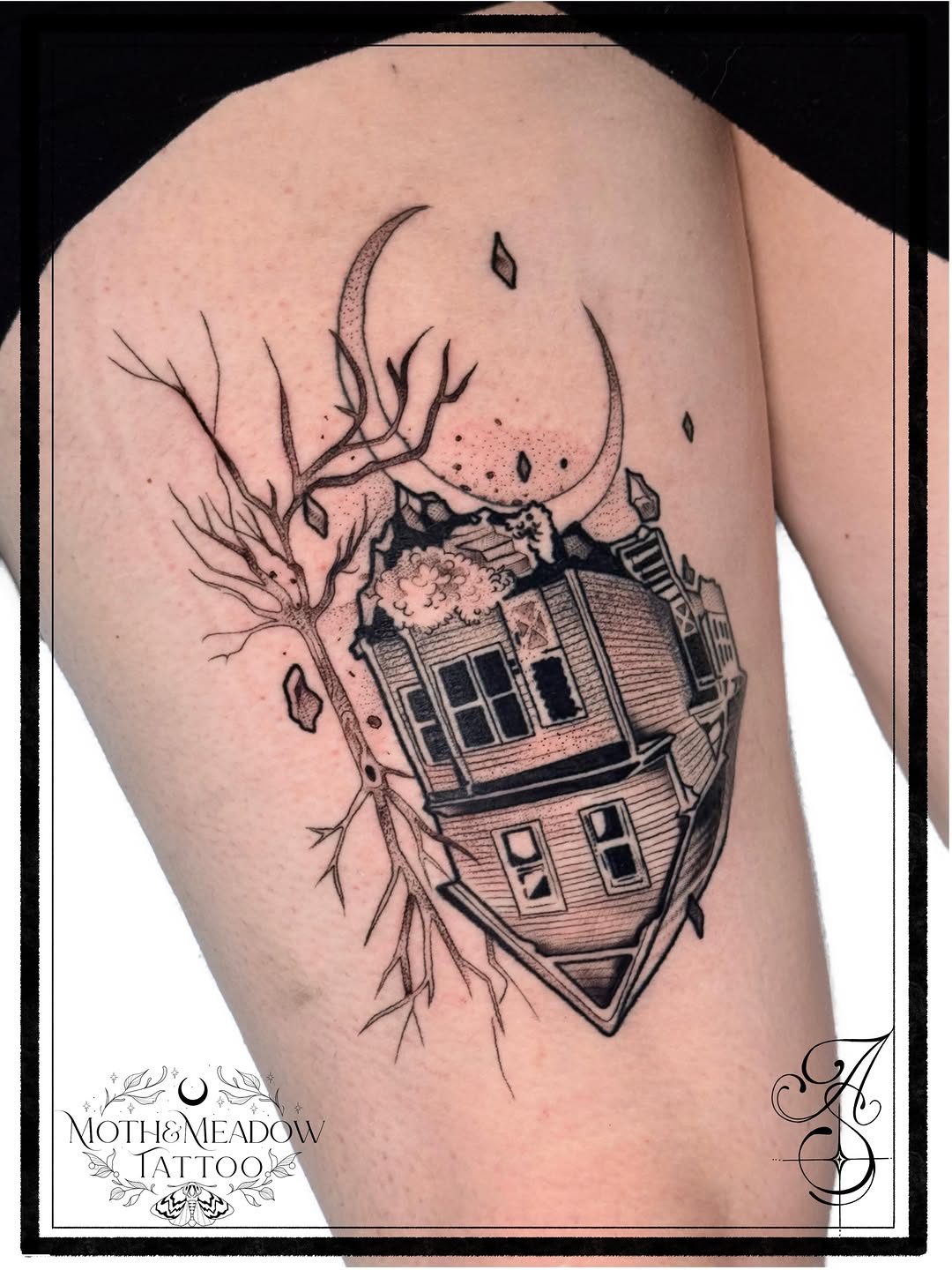 Tattoo by @ash.s.tattoos β illustrative, black_and_grey