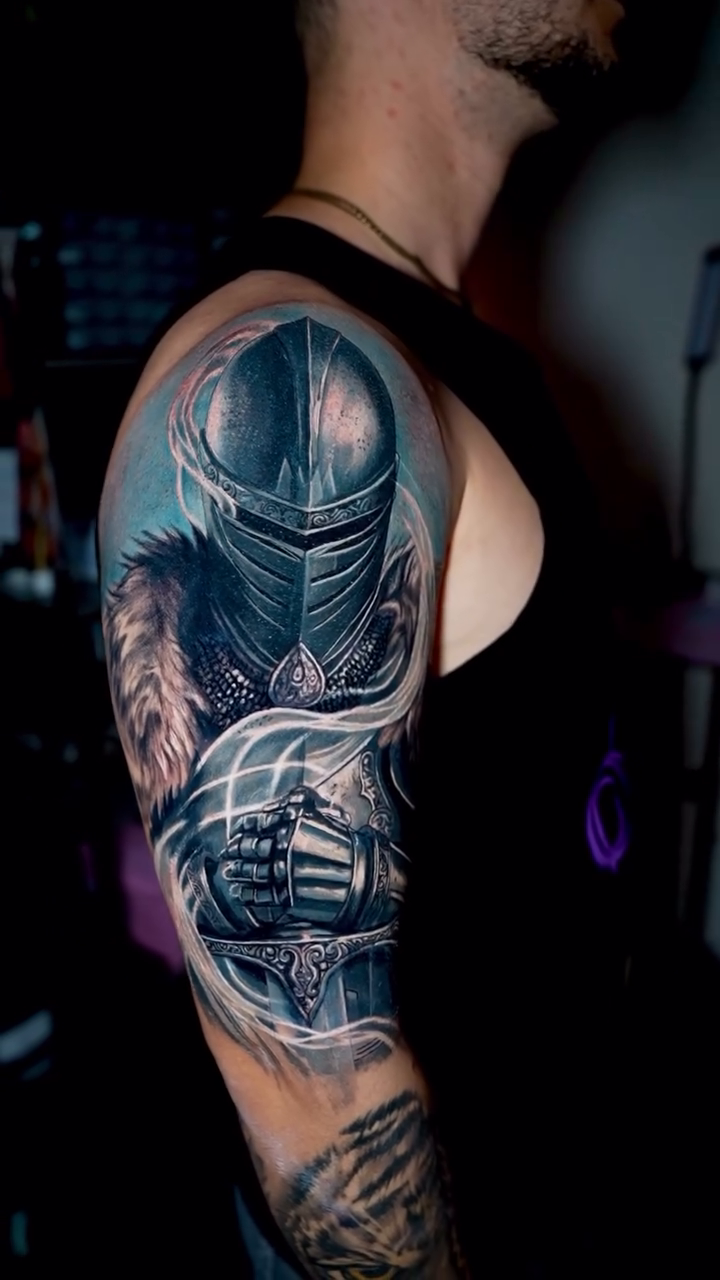 Tattoo by @osnay_tattooart — realism, black_and_grey