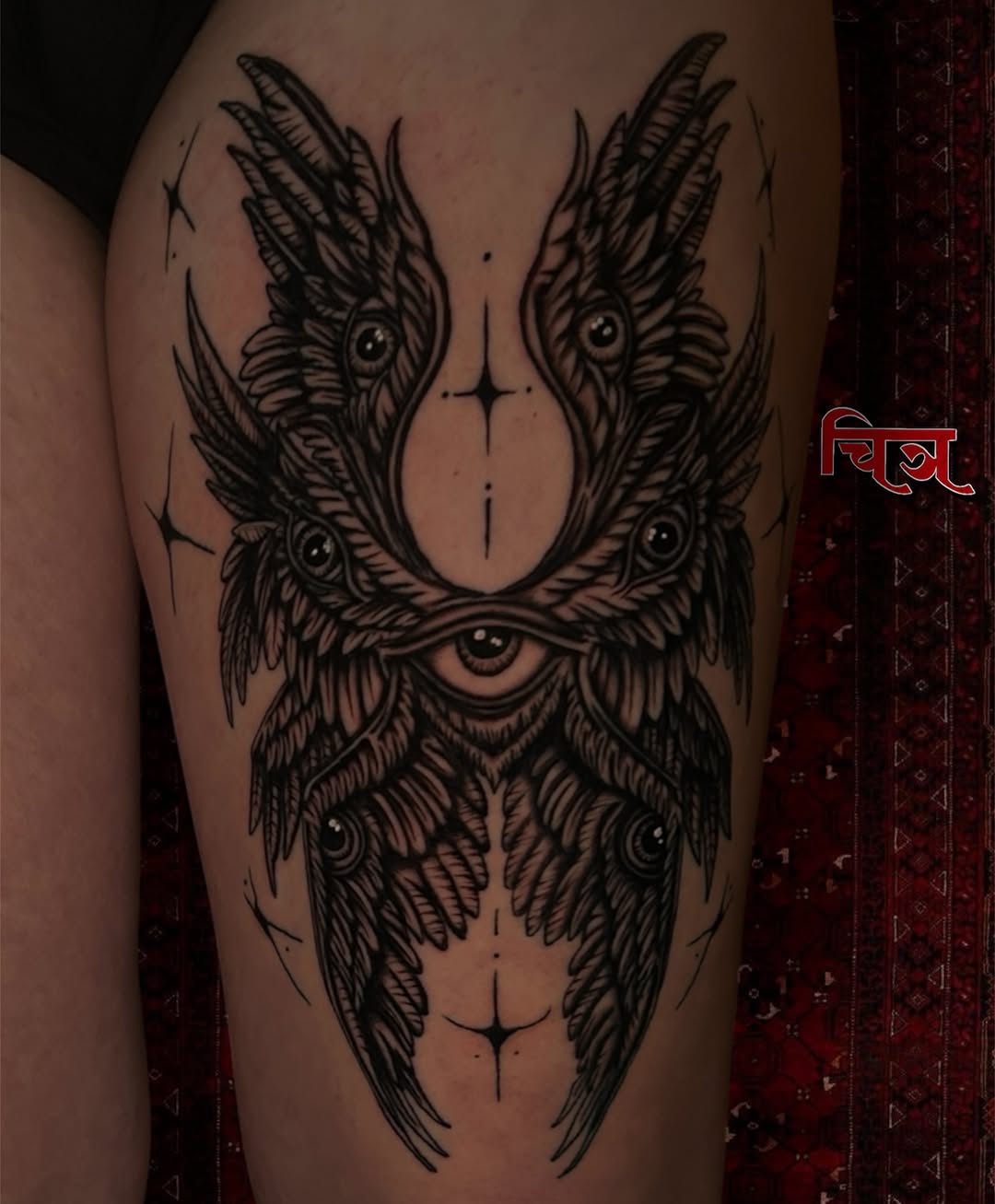 Tattoo by @doomwizardtattoo — blackwork, dark_realism