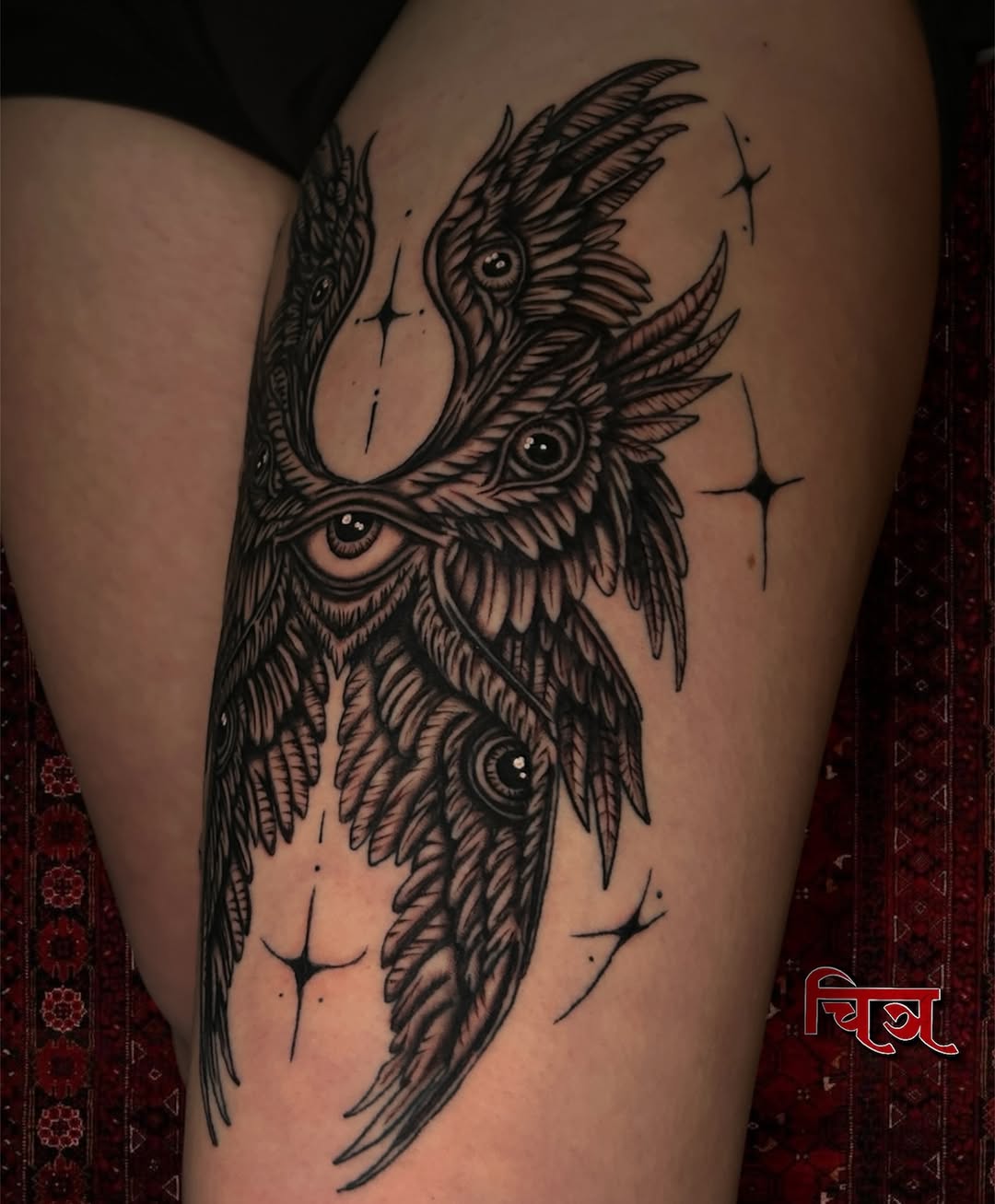 Tattoo by @doomwizardtattoo — black_and_grey, dark_realism