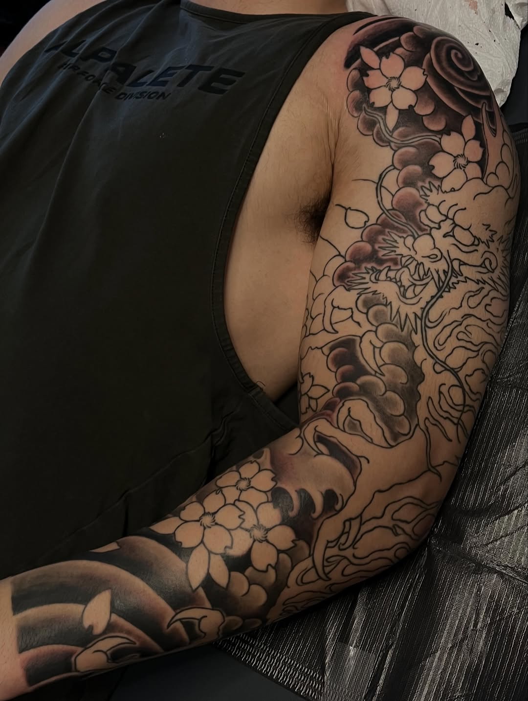 Tattoo by @adamhabecker — japanese_irezumi, black_and_grey