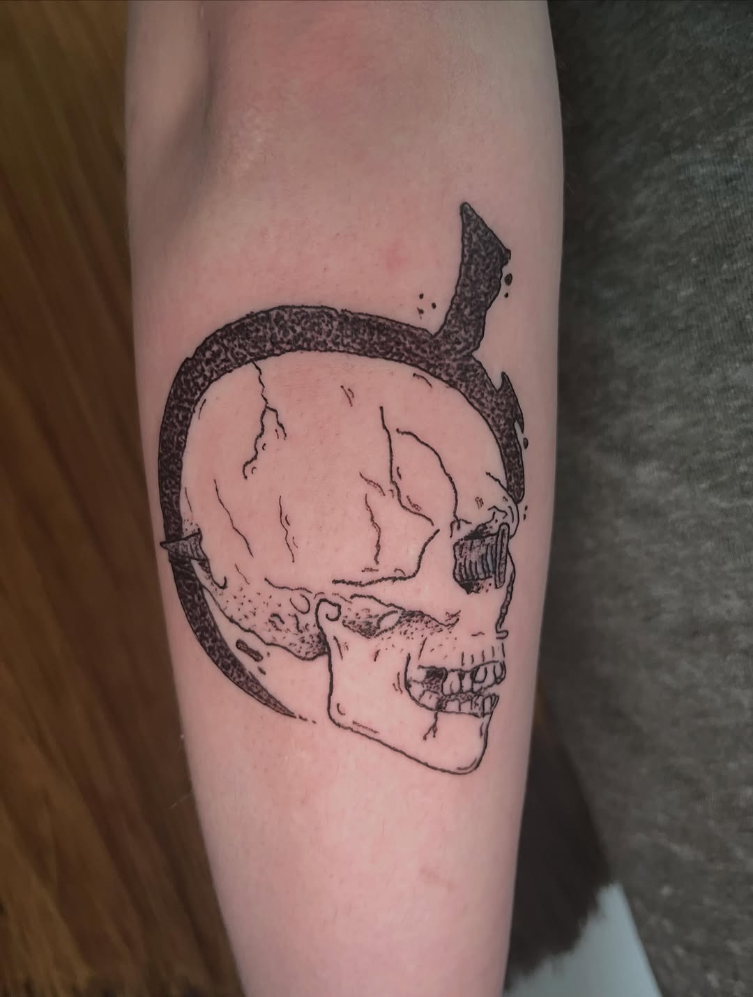 Tattoo by @ink.by.emma — black_and_grey, illustrative