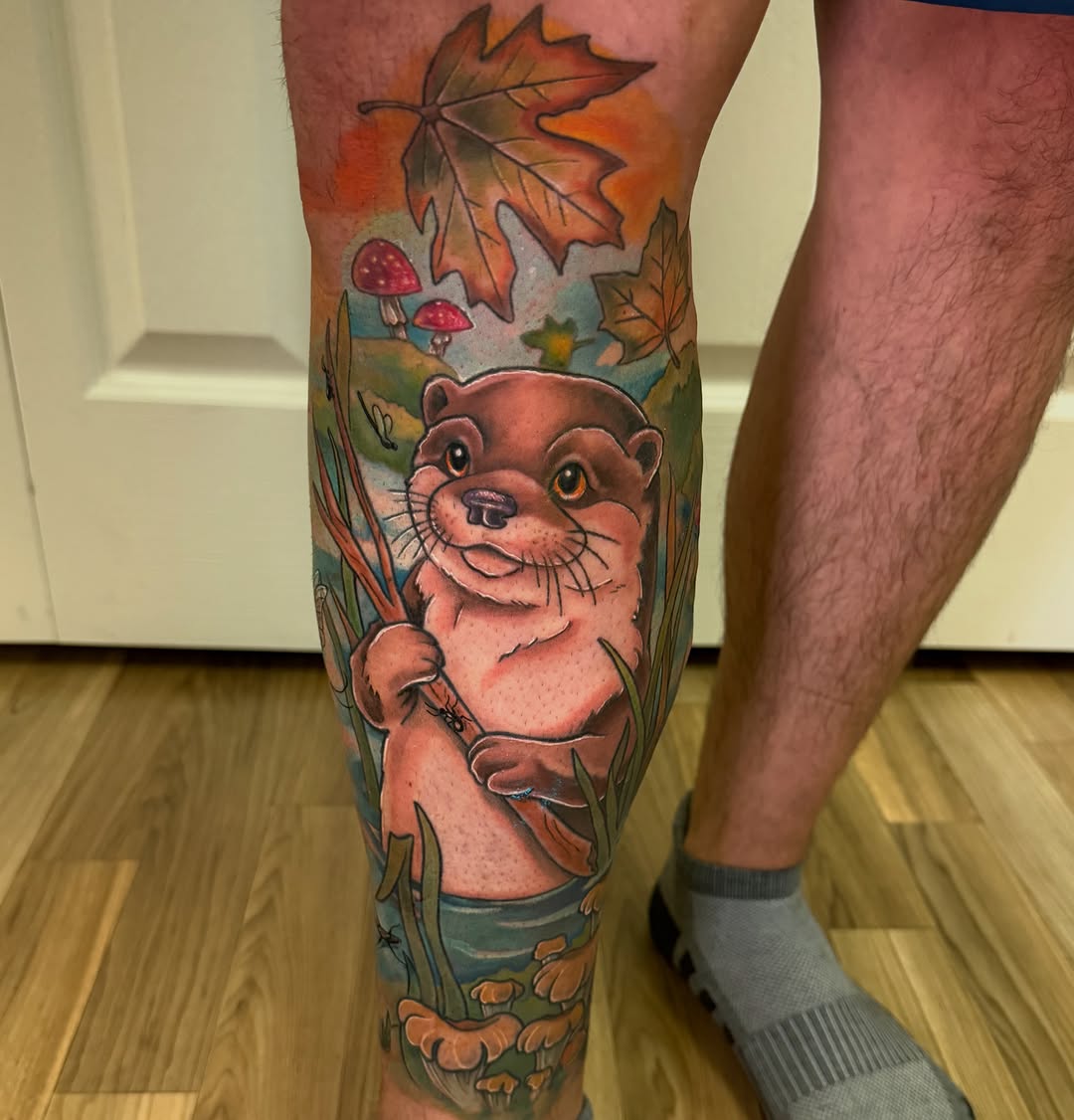 Tattoo by @mandocastroart — illustrative, new_school