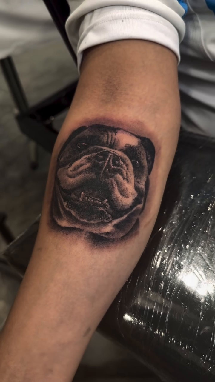 Tattoo by @bornrebel_tattoos โ realism, black_and_grey