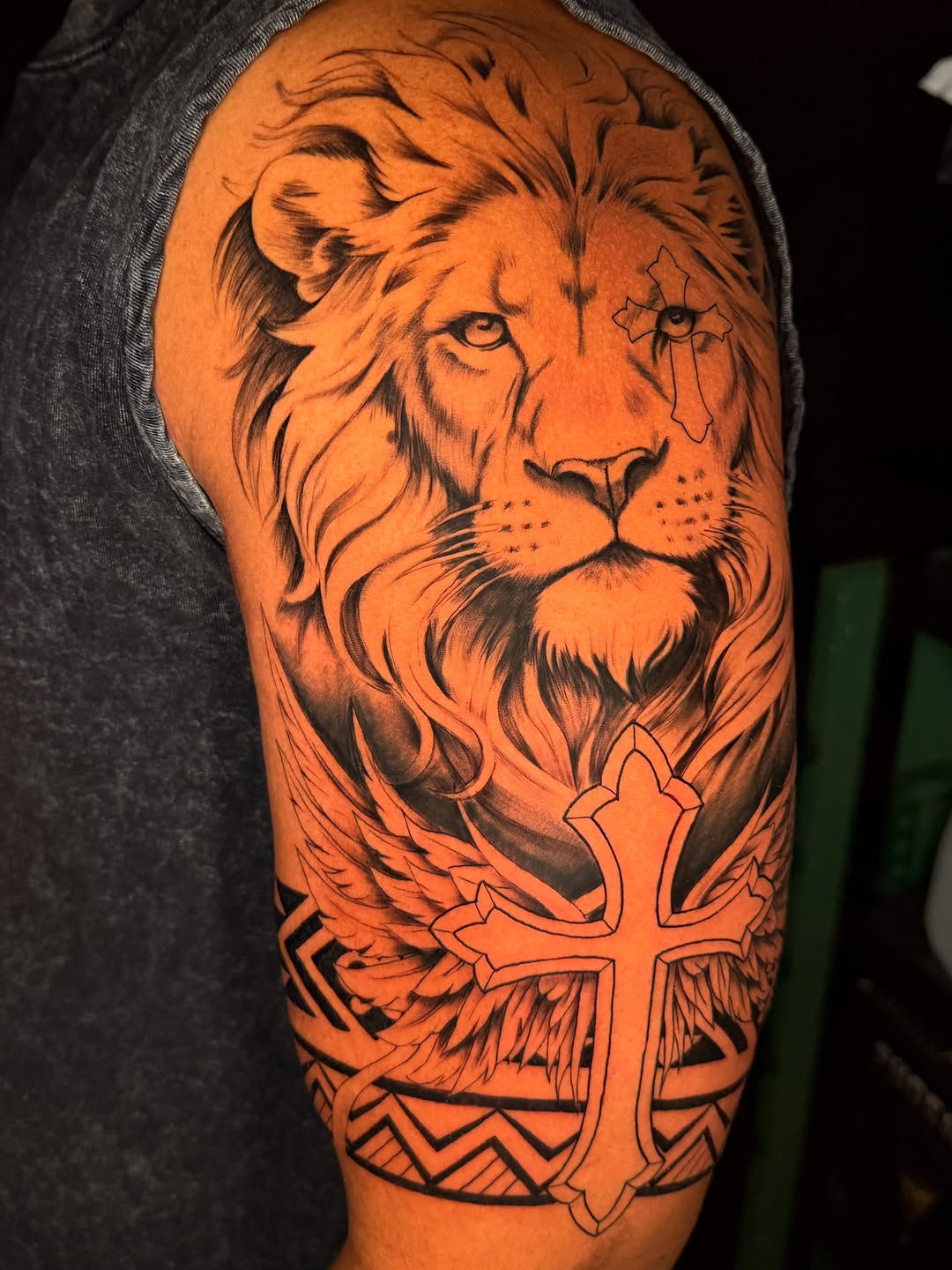 Tattoo by @xtina.inks — realism, black_and_grey