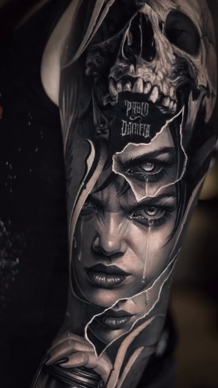 Tattoo by @saranieto_ โ dark_realism, black_and_grey