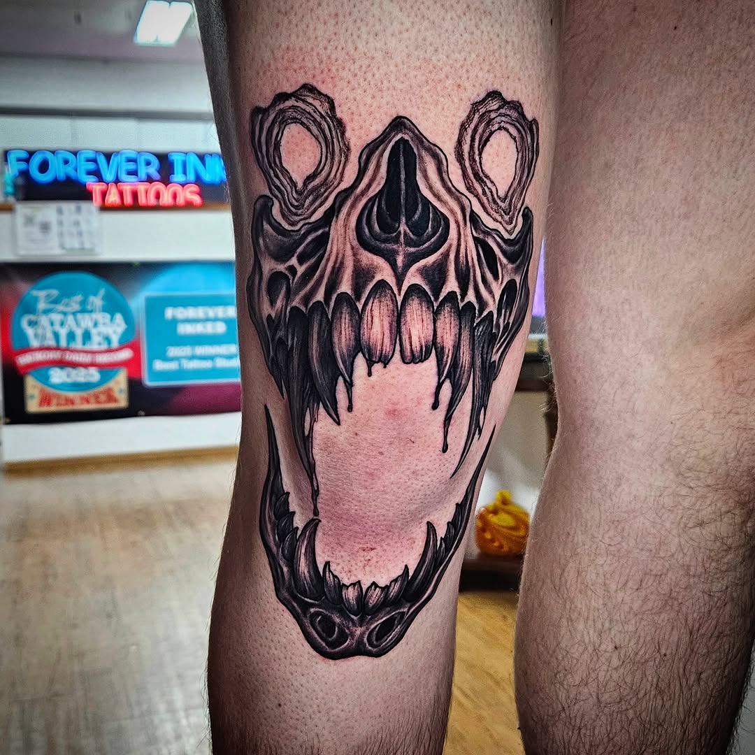 Tattoo by @isaacm_tattoos — blackwork, dark_realism