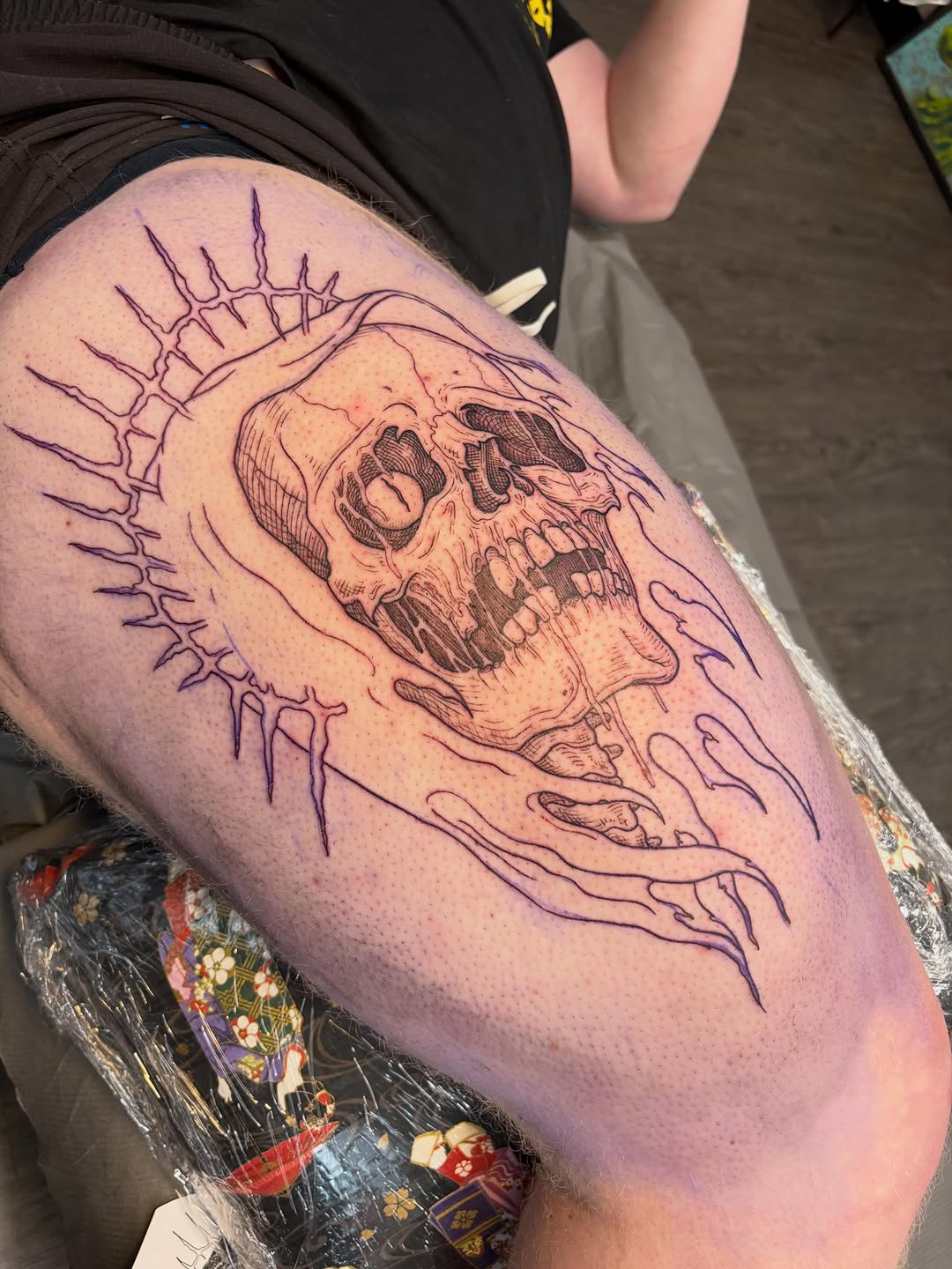 Tattoo by @softcorehorror — illustrative, black_and_grey