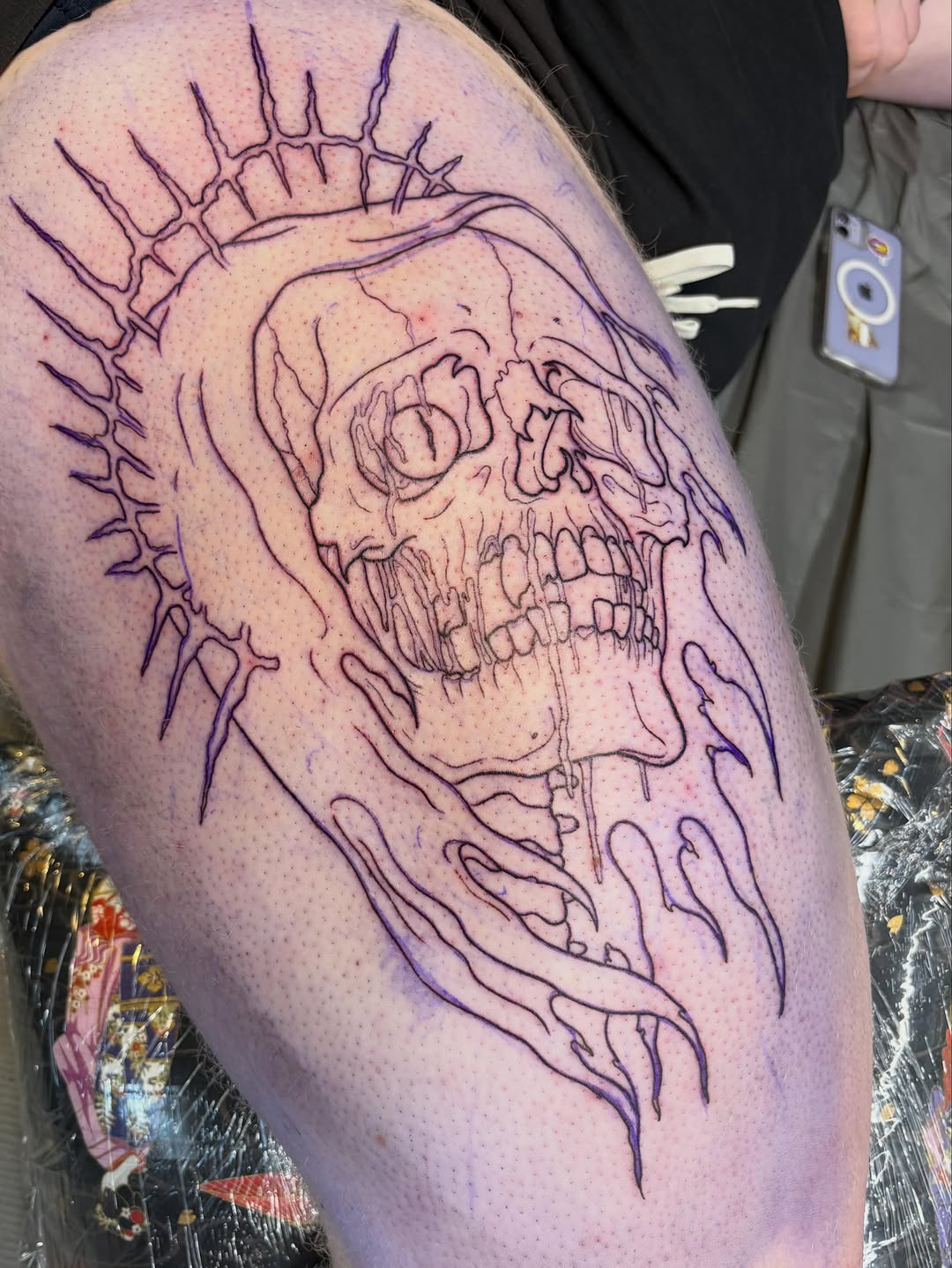 Tattoo by @softcorehorror — blackwork, sketch