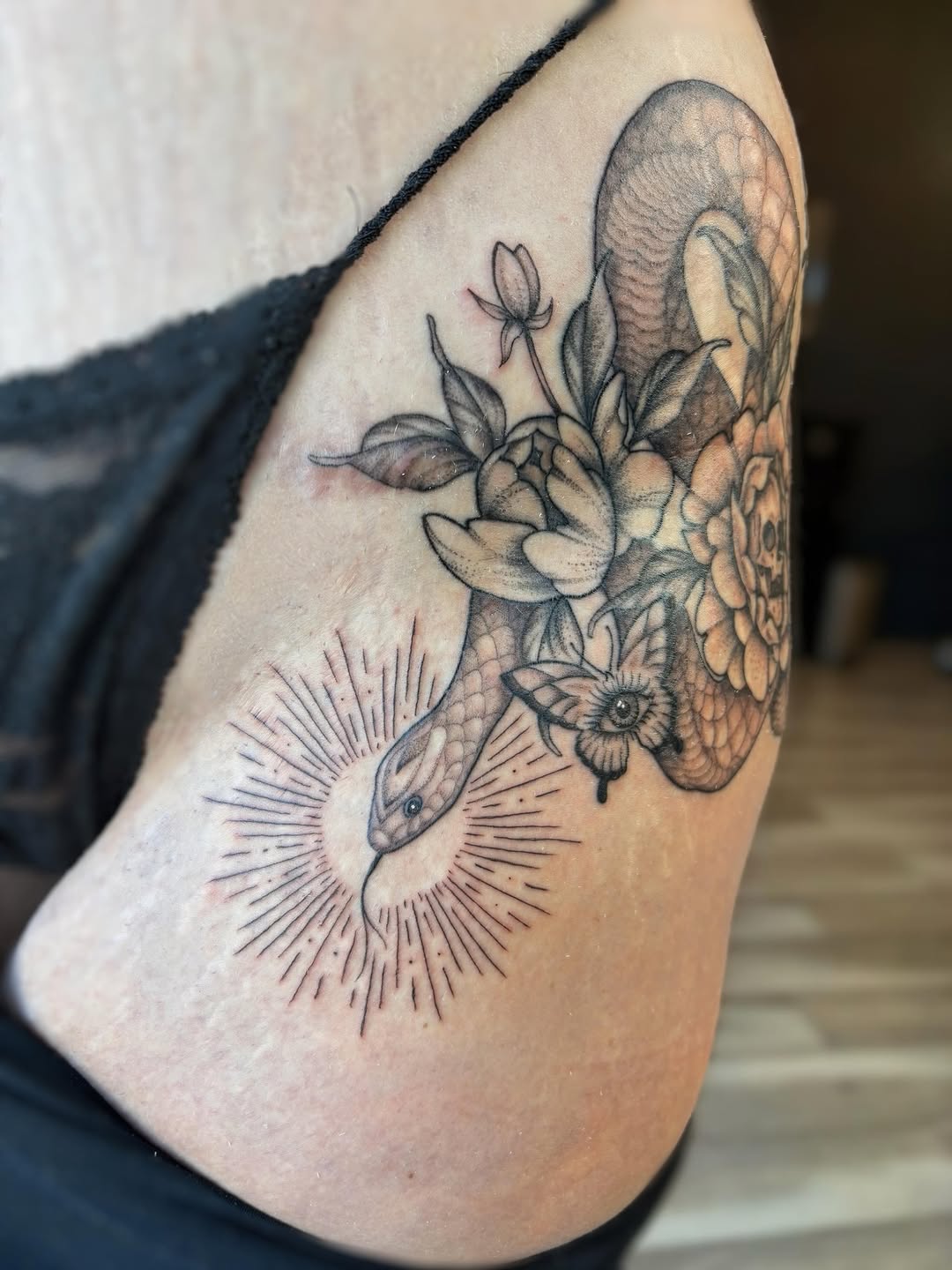 Tattoo by @tats_by_bcatt — illustrative, black_and_grey