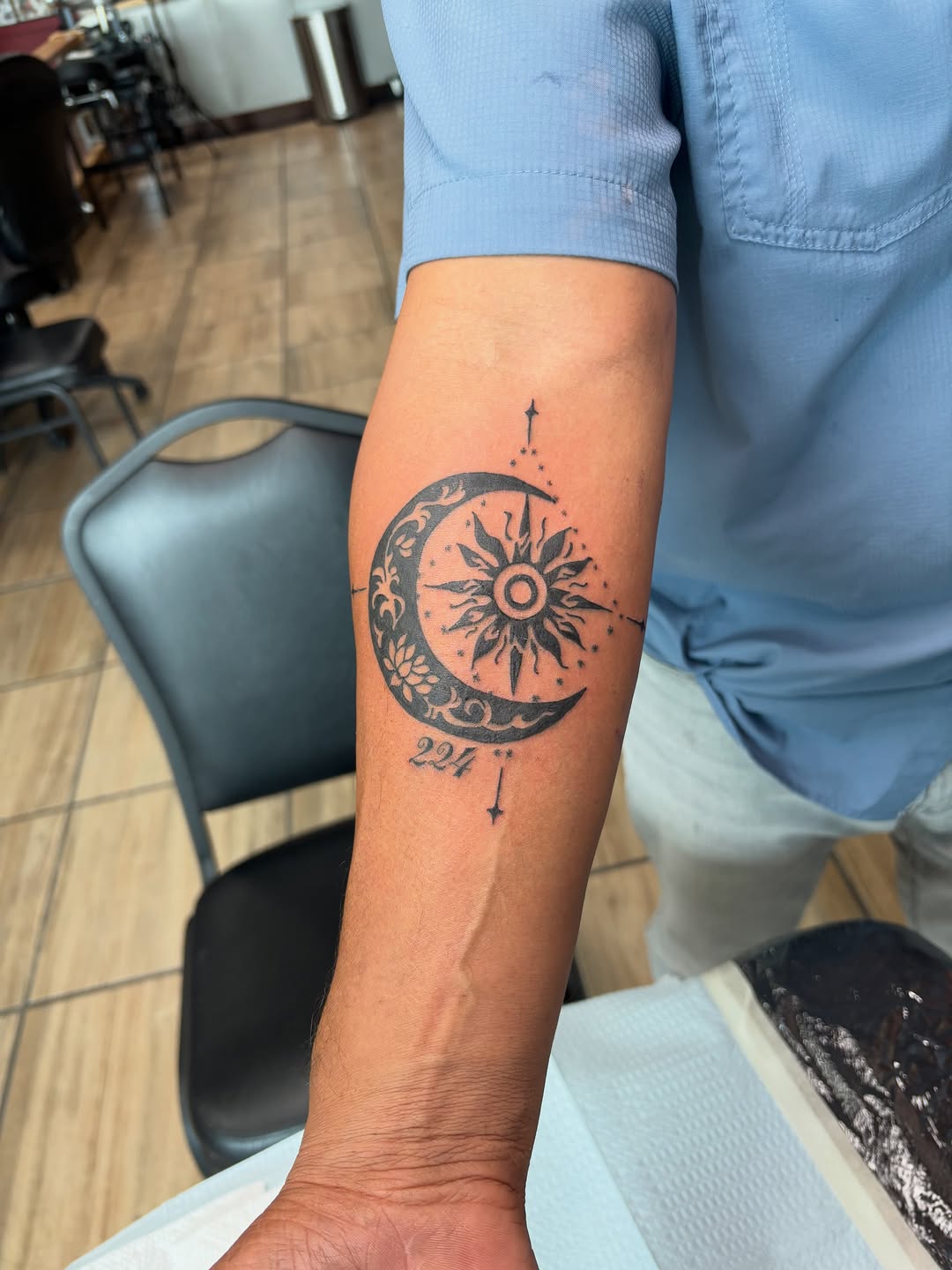 Tattoo by @blkndrose — black_and_grey, lettering_script