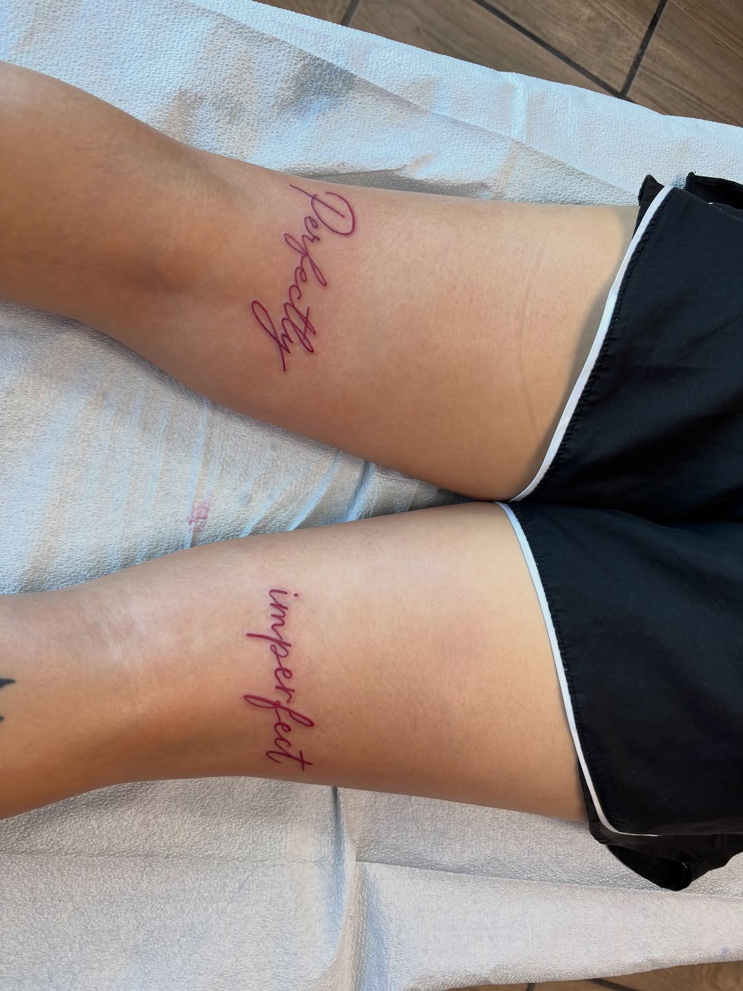 Tattoo by @blkndrose — lettering_script, fine_line