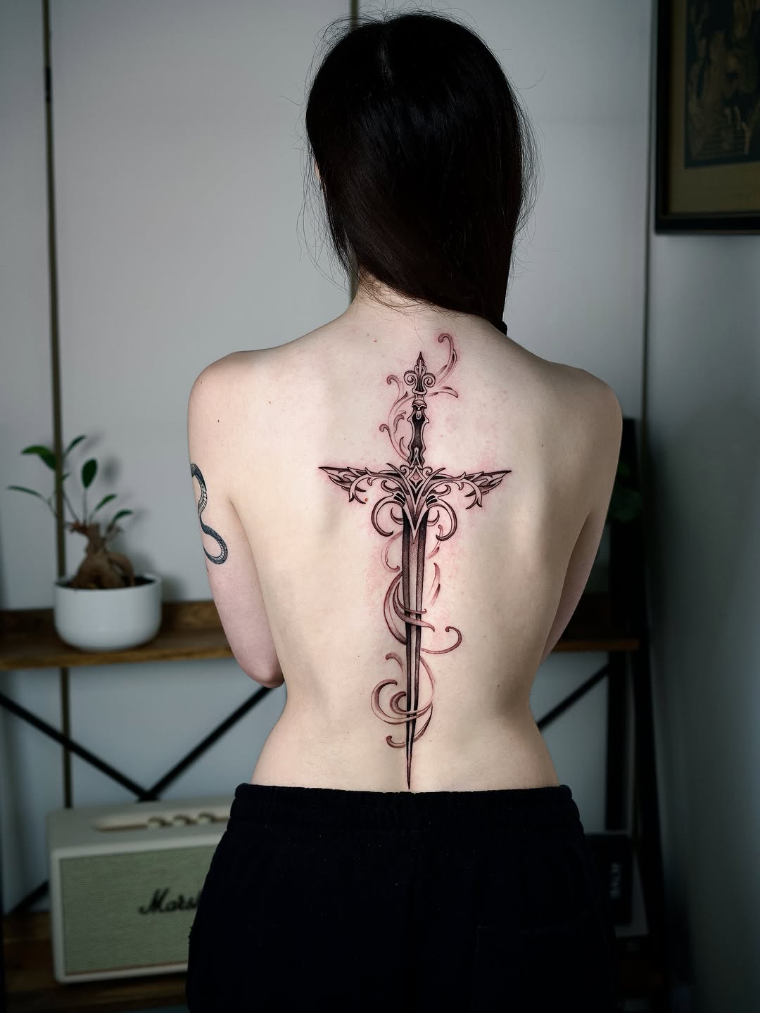 Tattoo by @glebisfine — illustrative, ornamental