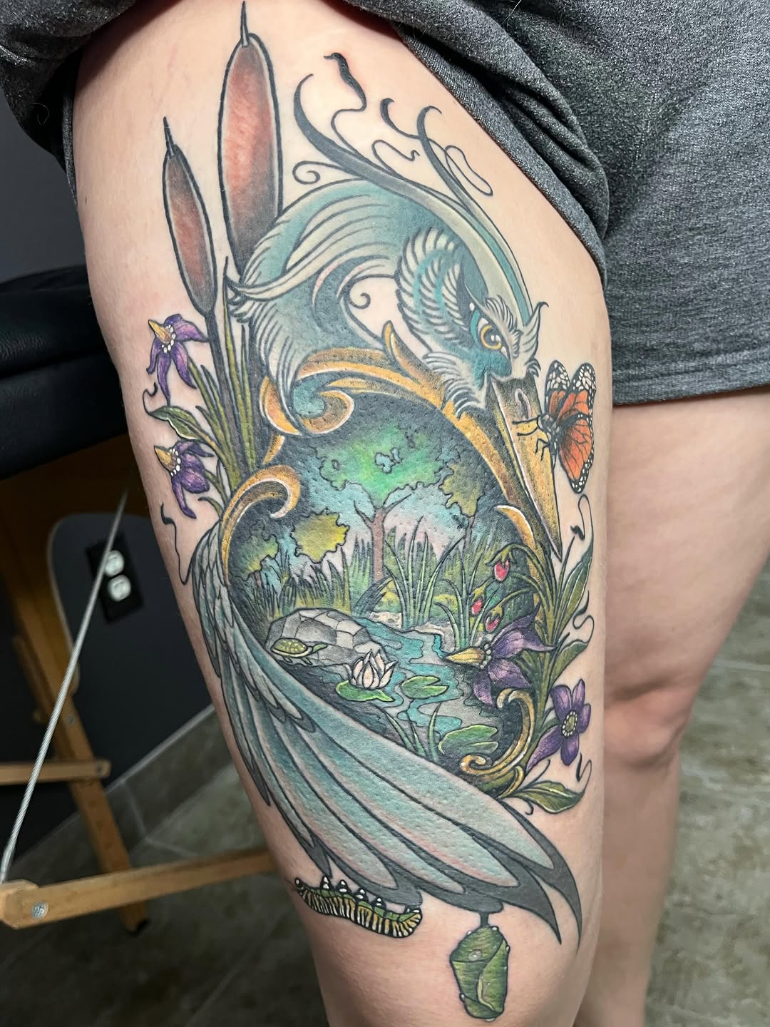 Tattoo by @bogwitchz_ — illustrative, realism