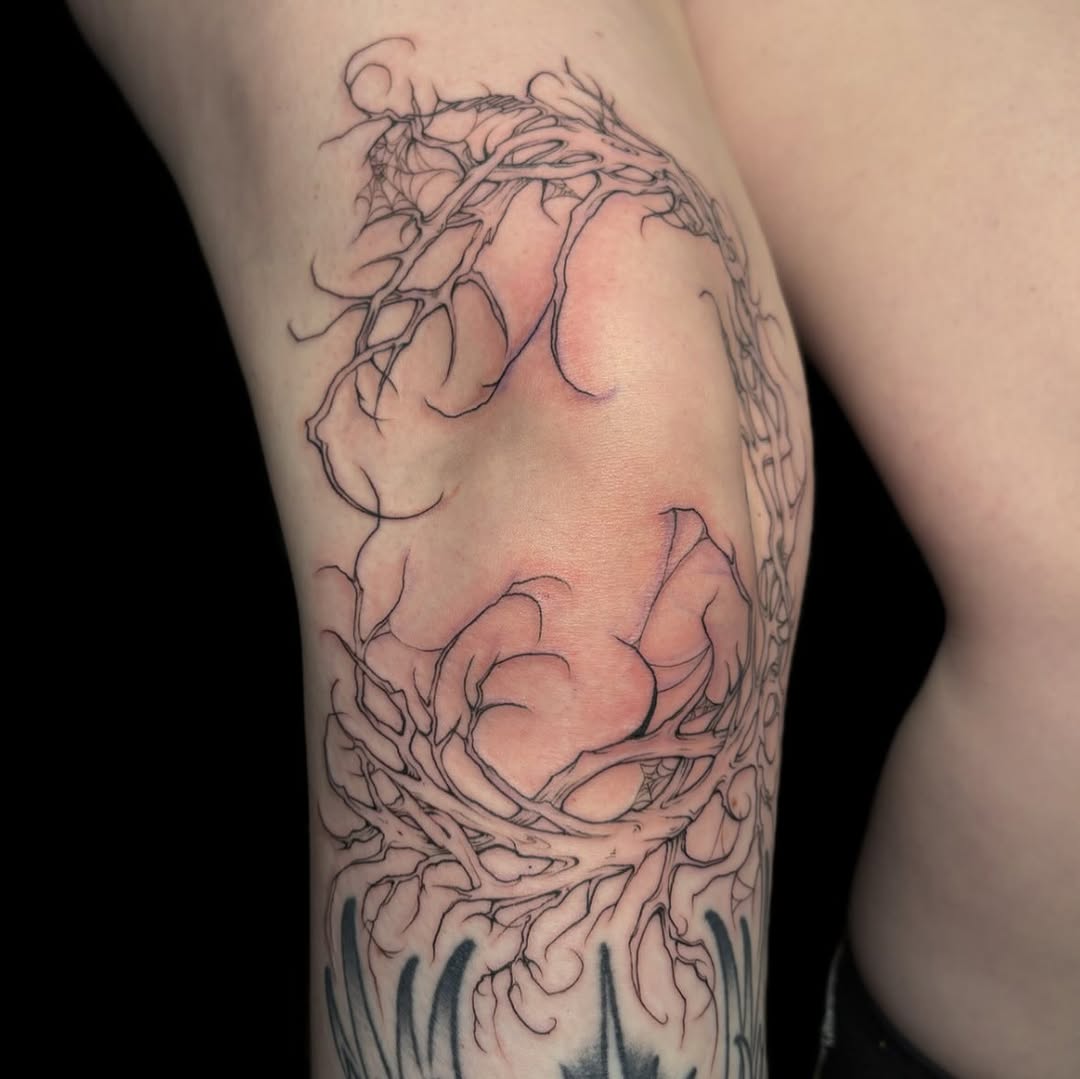Tattoo by @piscesiscariot11 — blackwork, illustrative