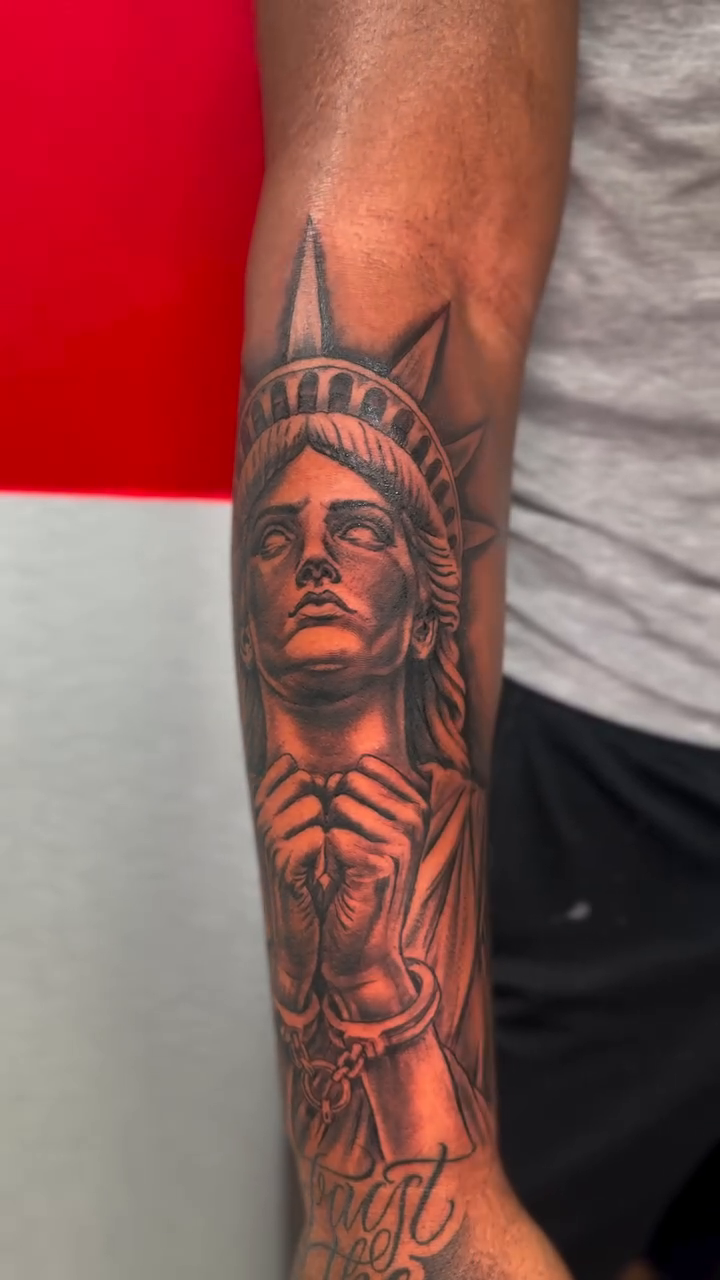 Tattoo by @guinn_art_tatts — black_and_grey, realism
