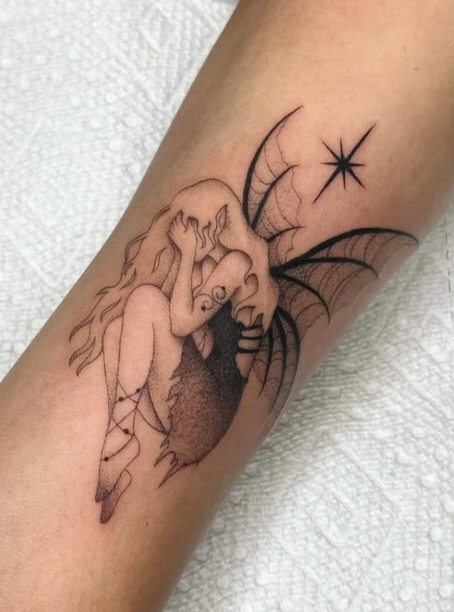 Tattoo by @ranciidcorpse โ illustrative, dotwork
