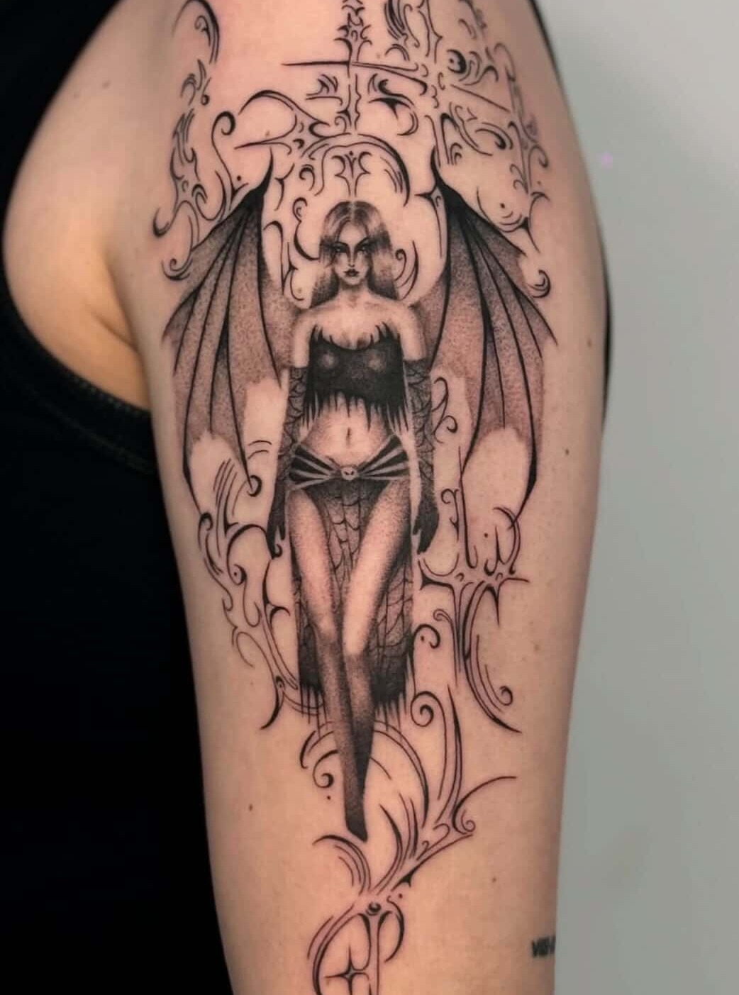 Tattoo by @ranciidcorpse โ black_and_grey, illustrative