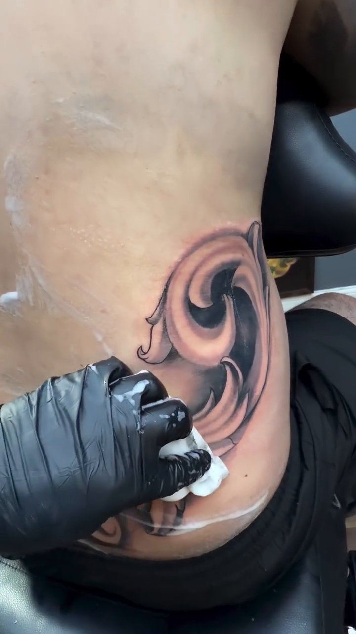 Tattoo by @os_flako — blackwork, ornamental