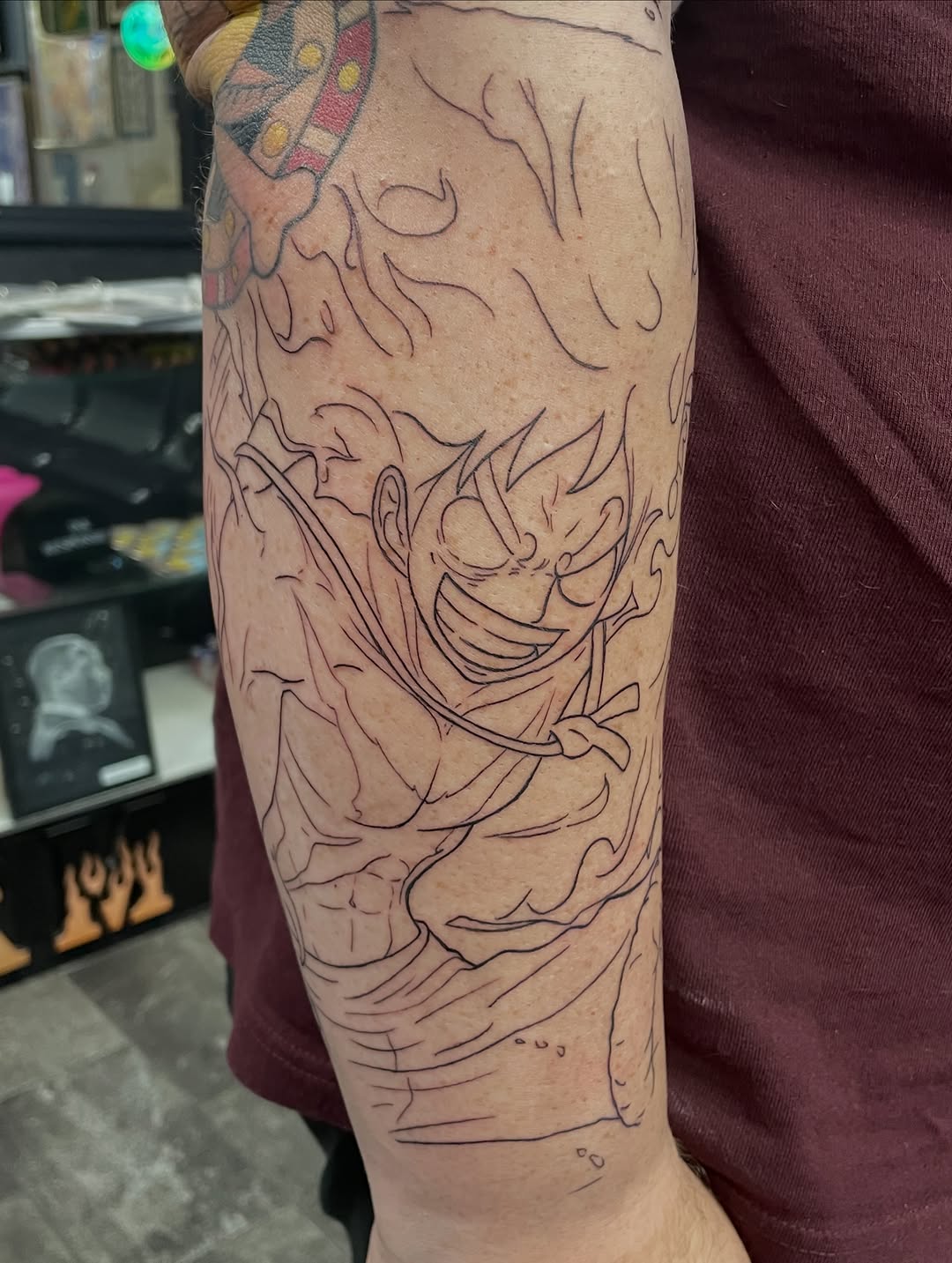 Tattoo by @artist_usual — anime, sketch