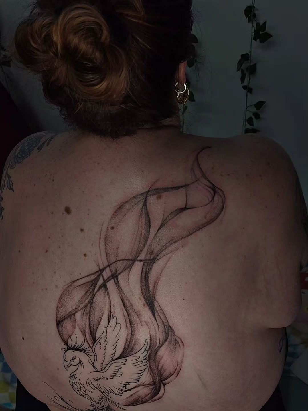 Tattoo by @lunatattoosya — dotwork