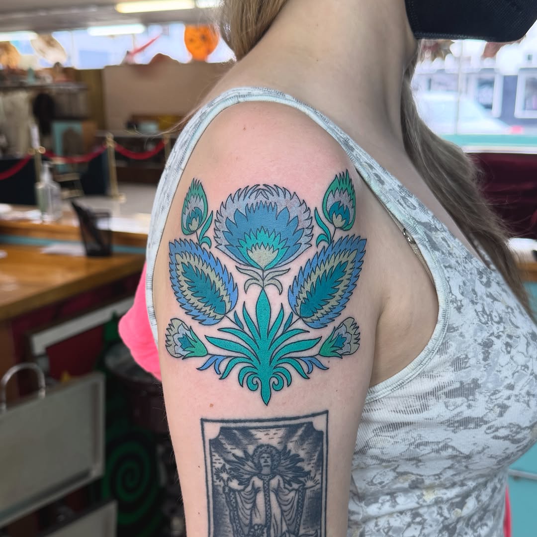 Tattoo by @sawblade_sunken_ship — illustrative, new_school