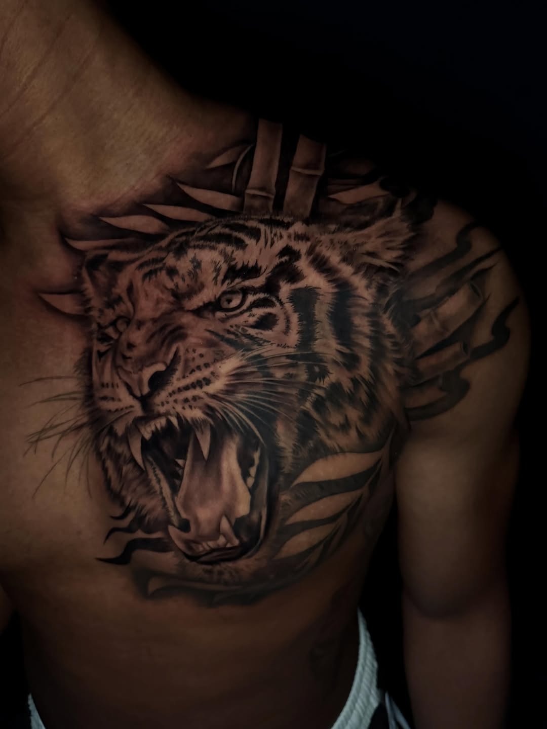 Tattoo by @trendellatattoos — realism, black_and_grey
