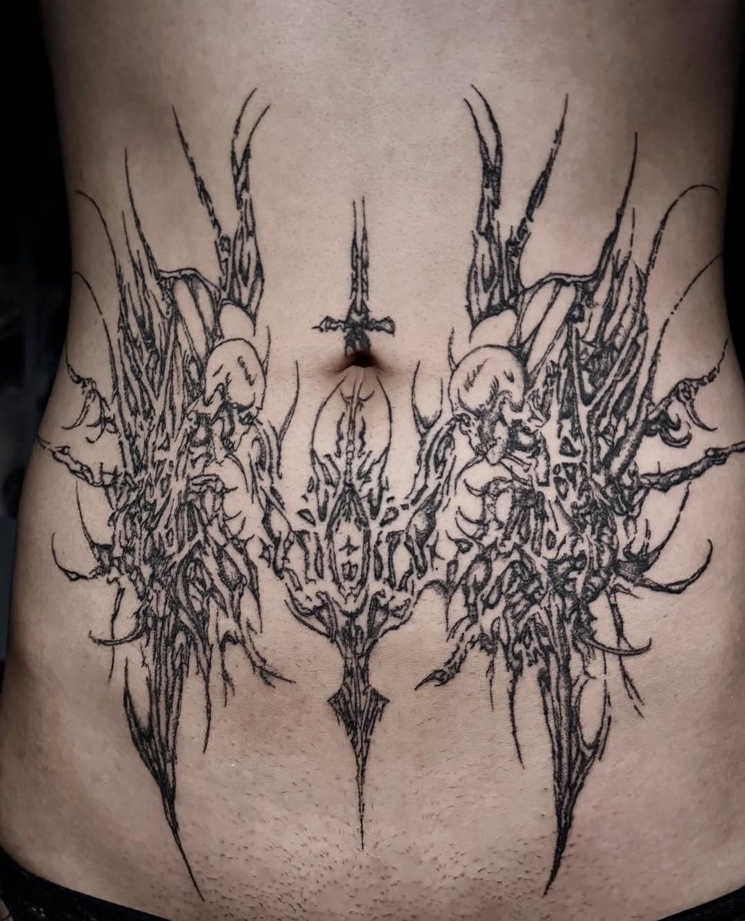 Tattoo by @sangresuciia — blackwork, dark_realism
