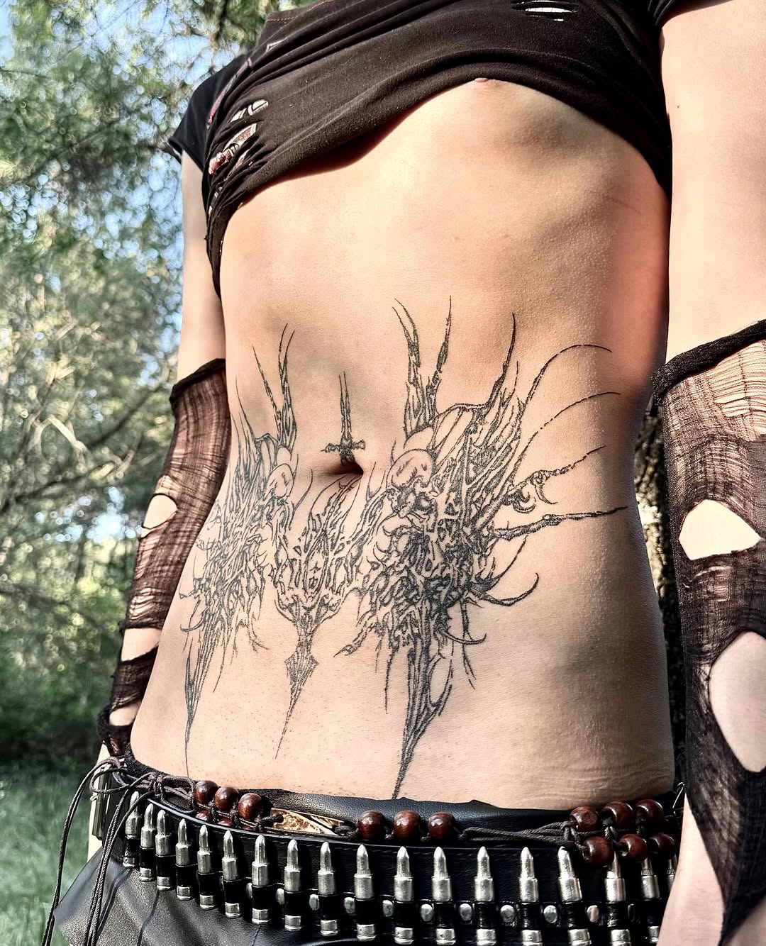 Tattoo by @sangresuciia — blackwork, dark_realism