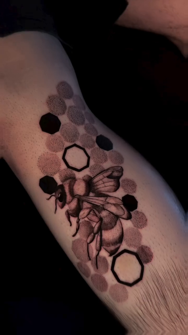 Tattoo by @inkszi — illustrative, black_and_grey