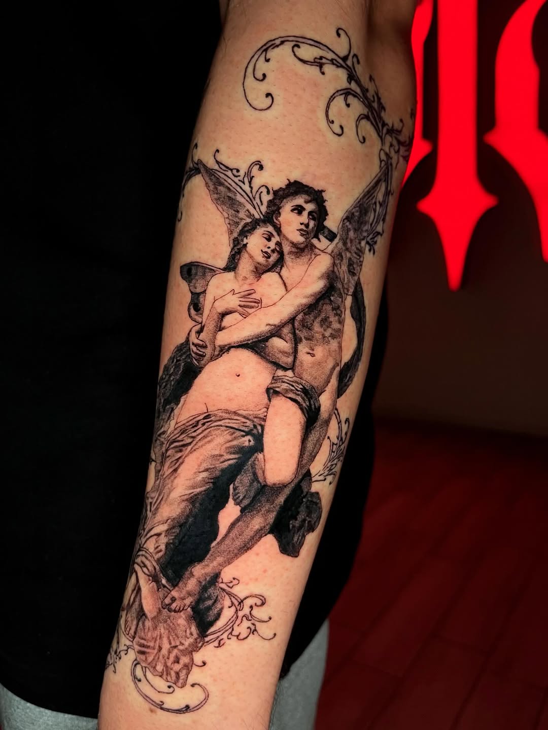 Tattoo by @jiinkytattoos — black_and_grey, realism