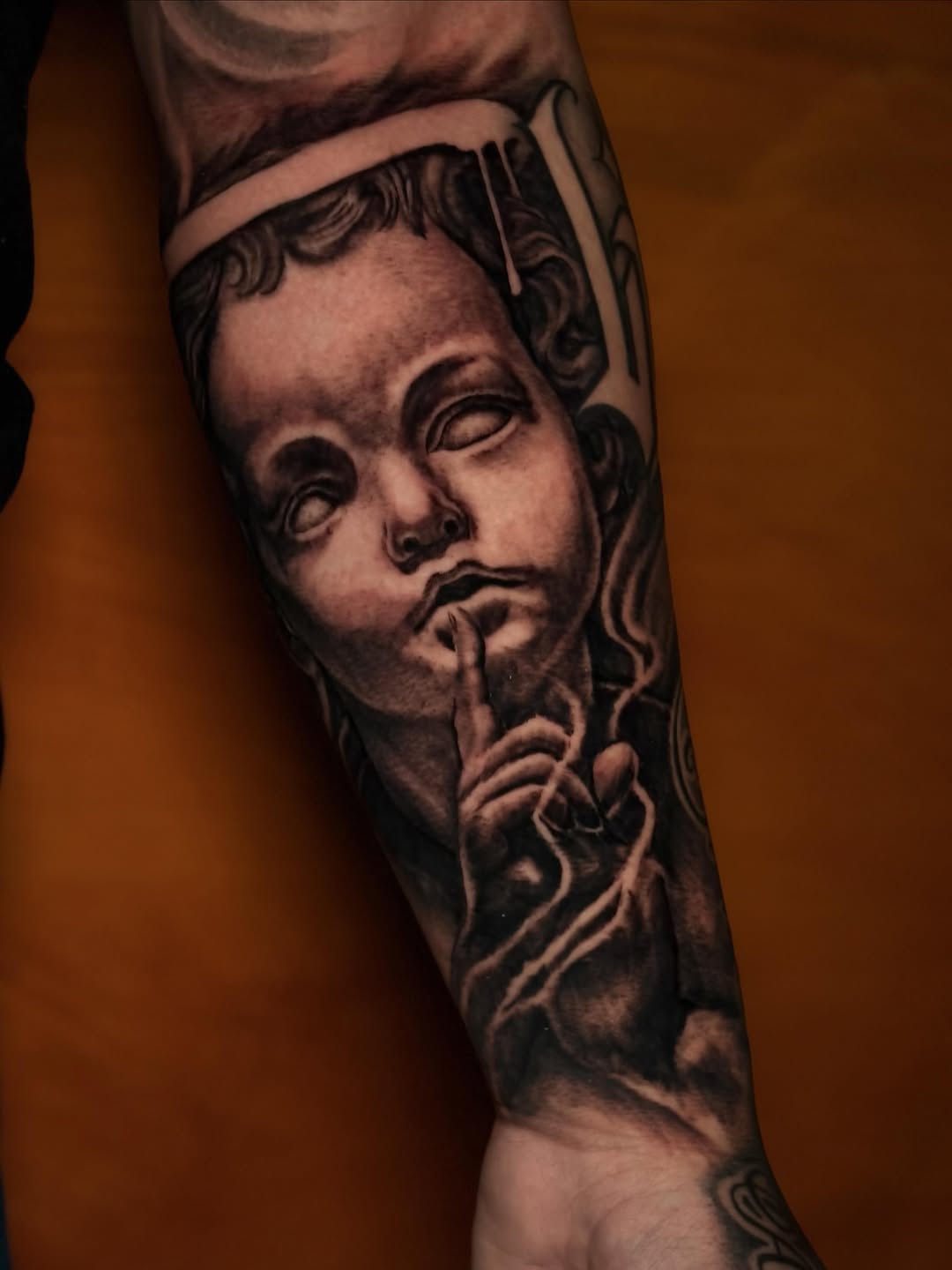 Tattoo by @trustydizon — realism, black_and_grey