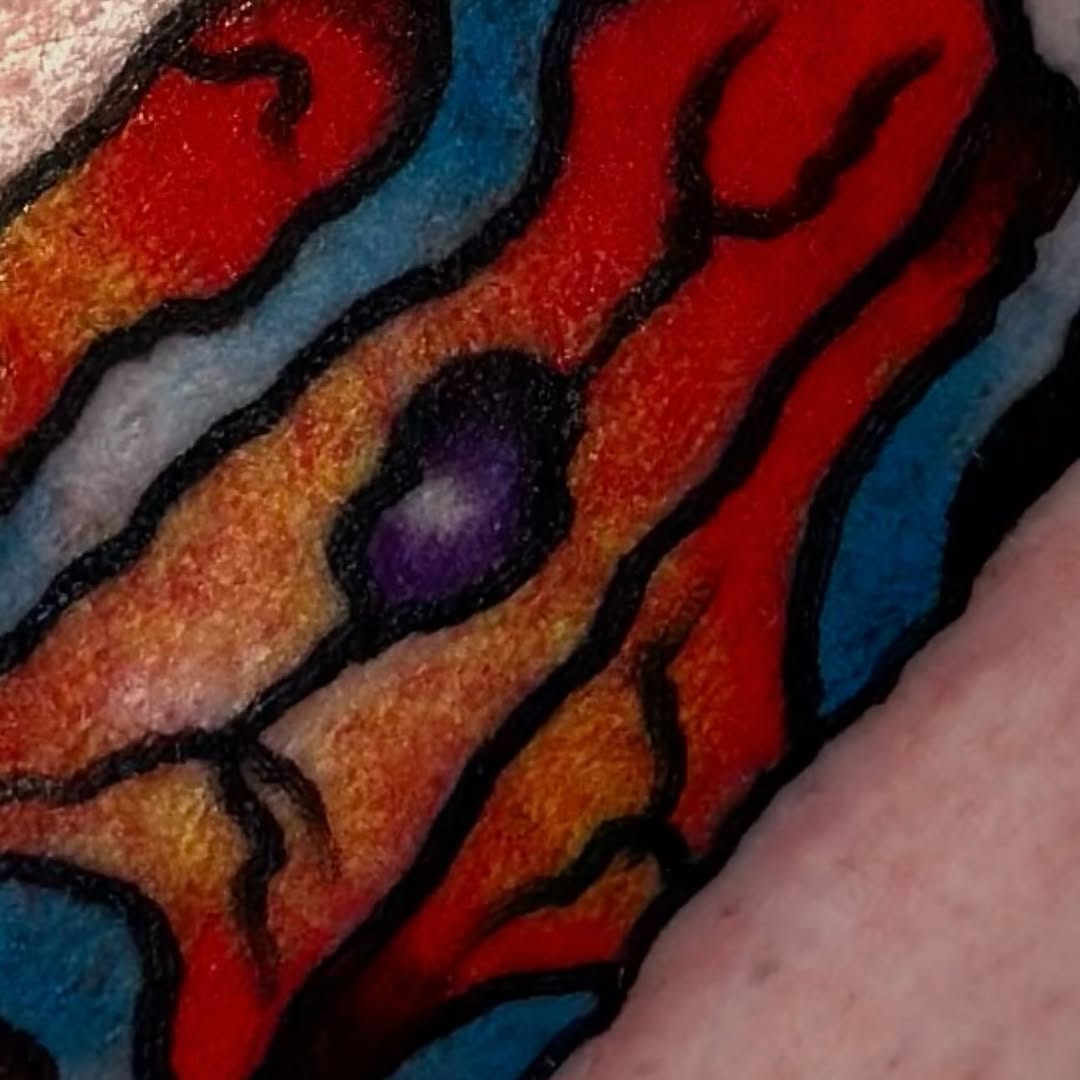 Tattoo by @weepingolive — illustrative, new_school