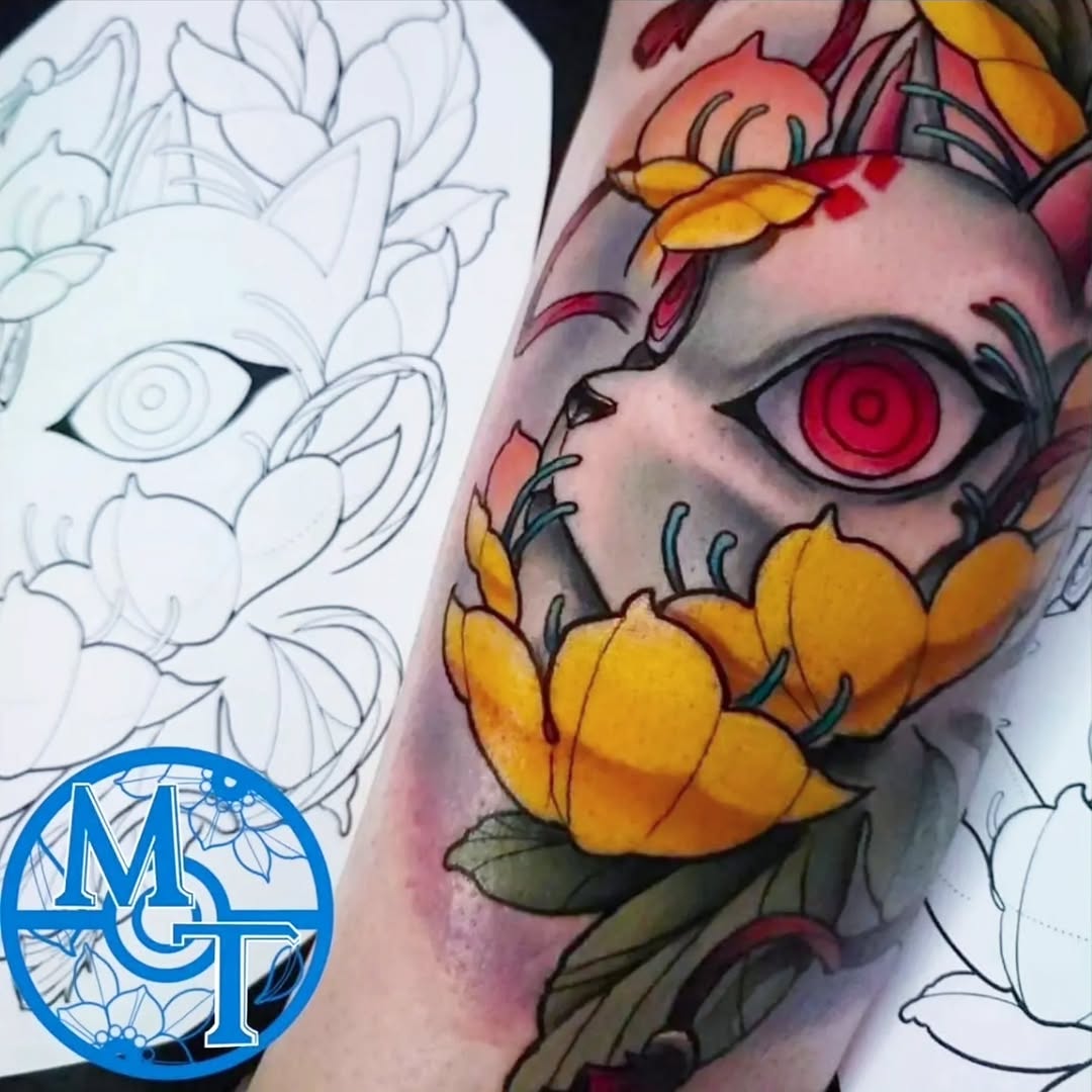 Tattoo by @m.truthtattoos — neo_traditional, anime