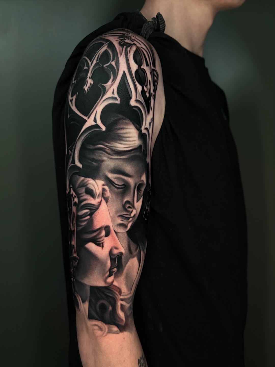 Tattoo by @dakcasetattoos — black_and_grey, realism